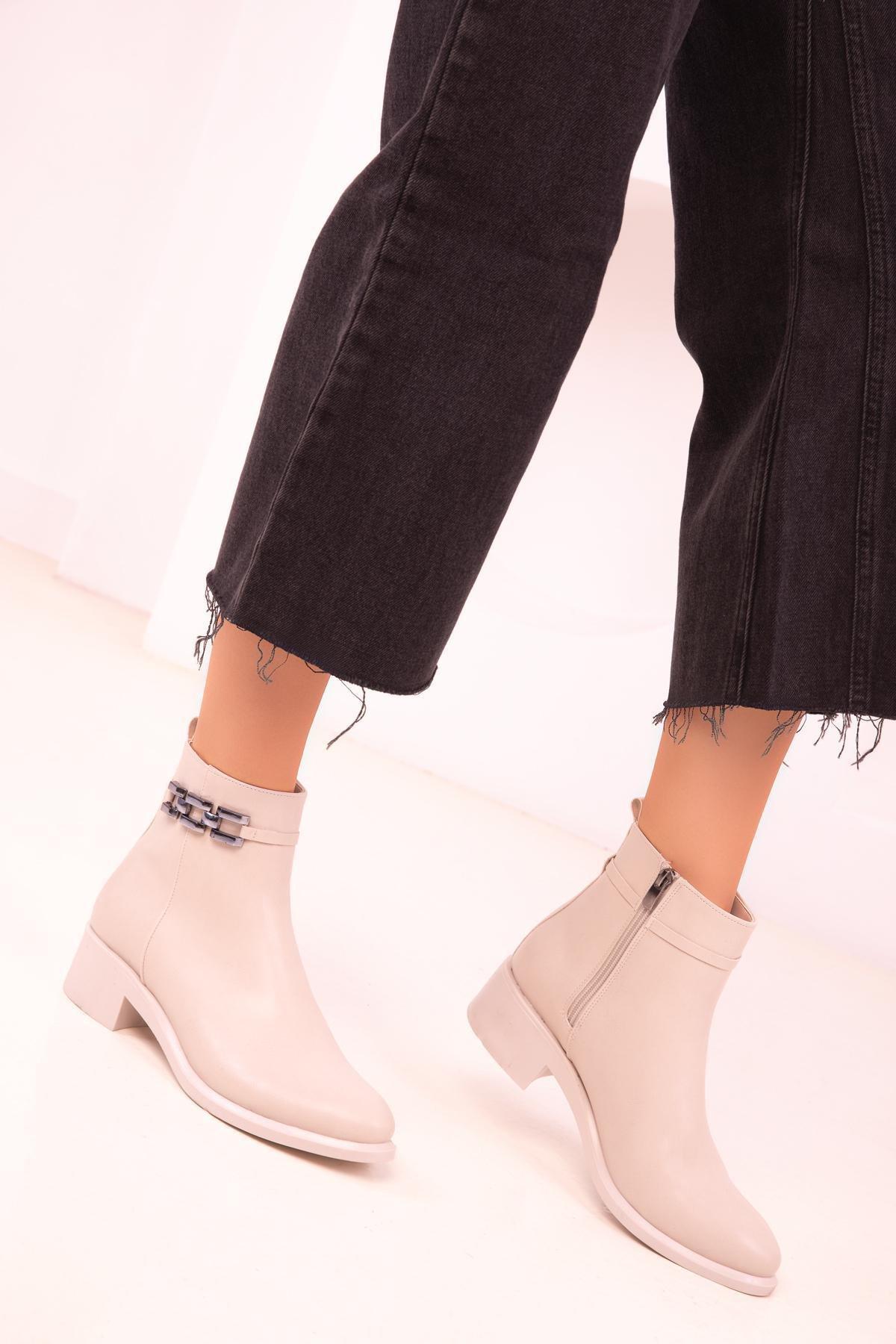 SOHO - Beige Ankle Boots