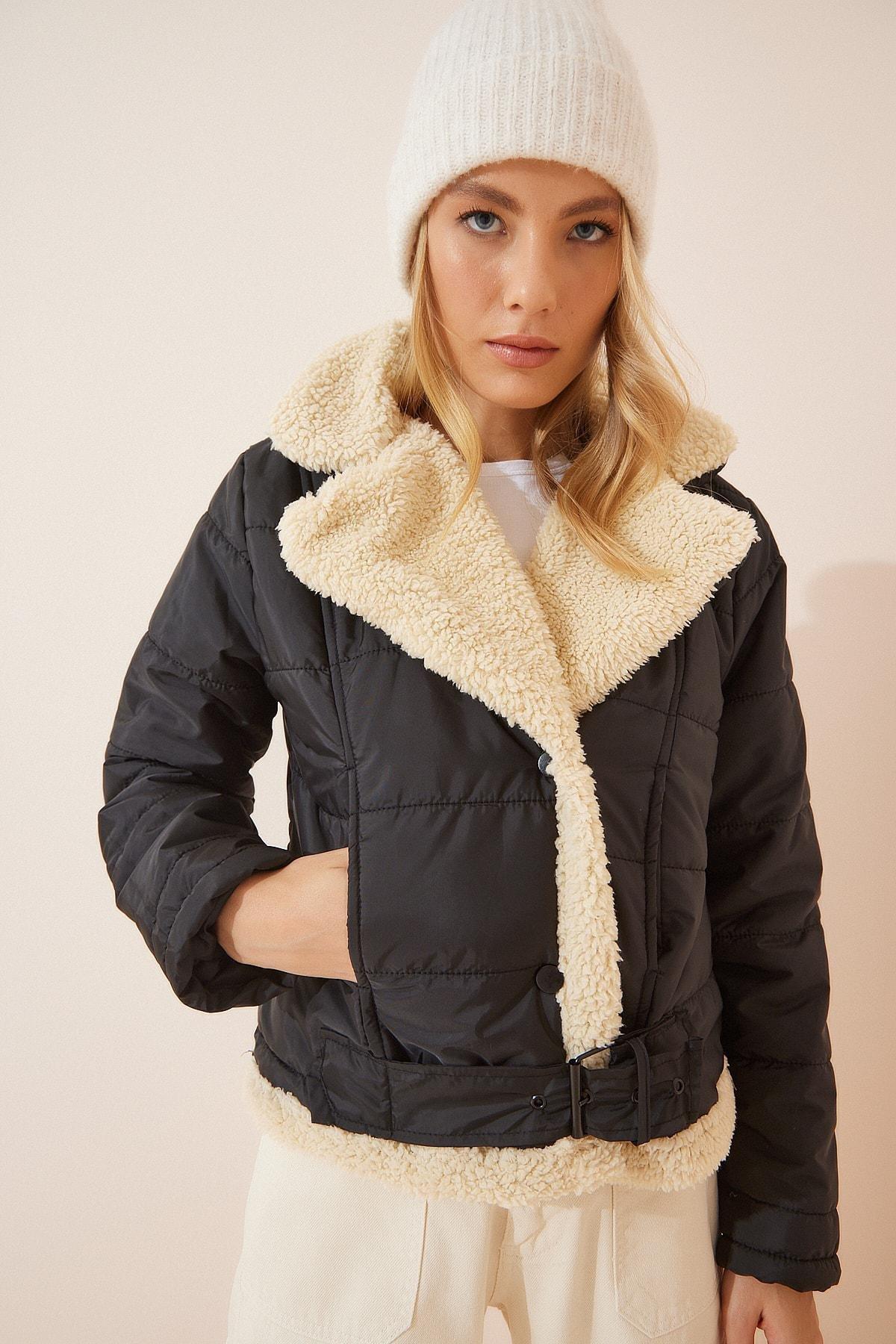 Black Colourblock Biker Jacket, , large image number 1