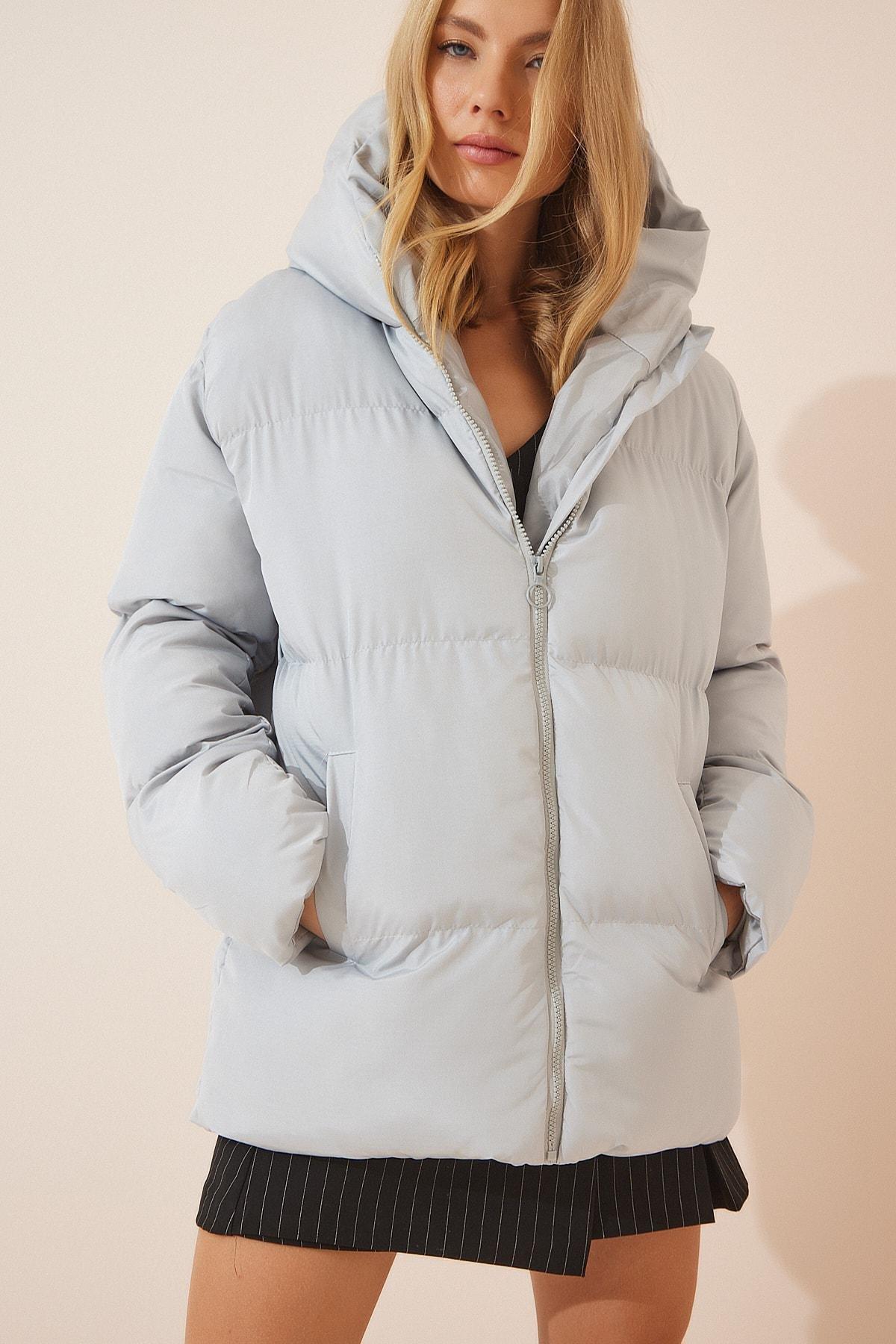 Happiness Istanbul - Gray Puffer Coat