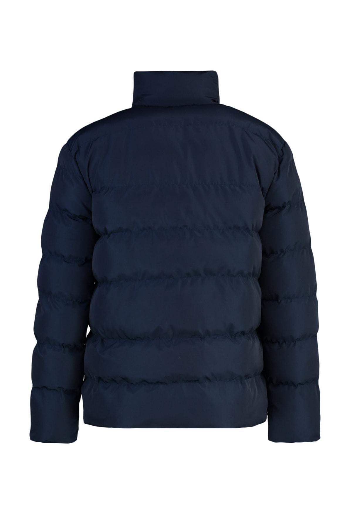 Black Basic Winter Jacket, Dark blue, large image number 5