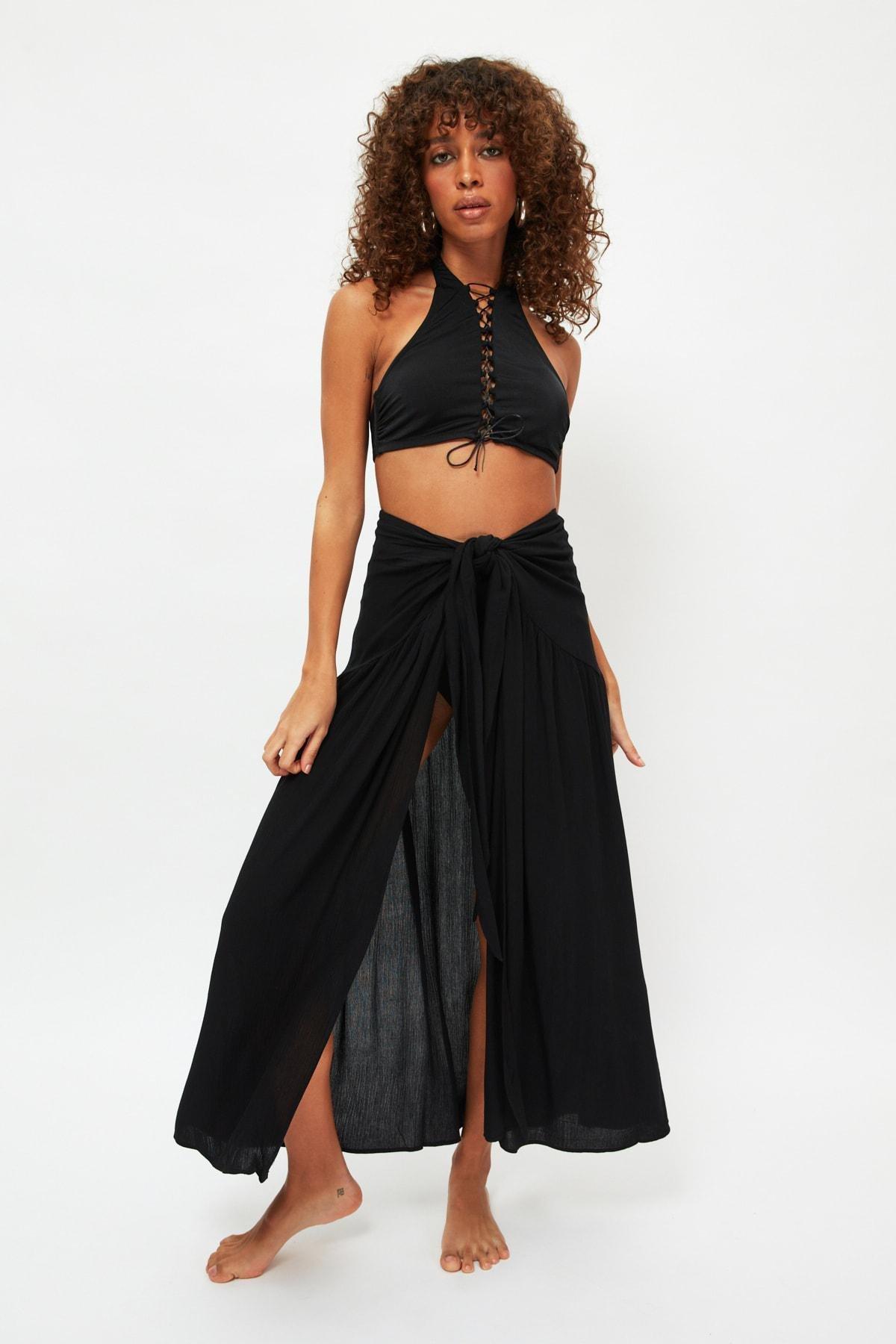 Black Maxi Skirt, , large image number 0
