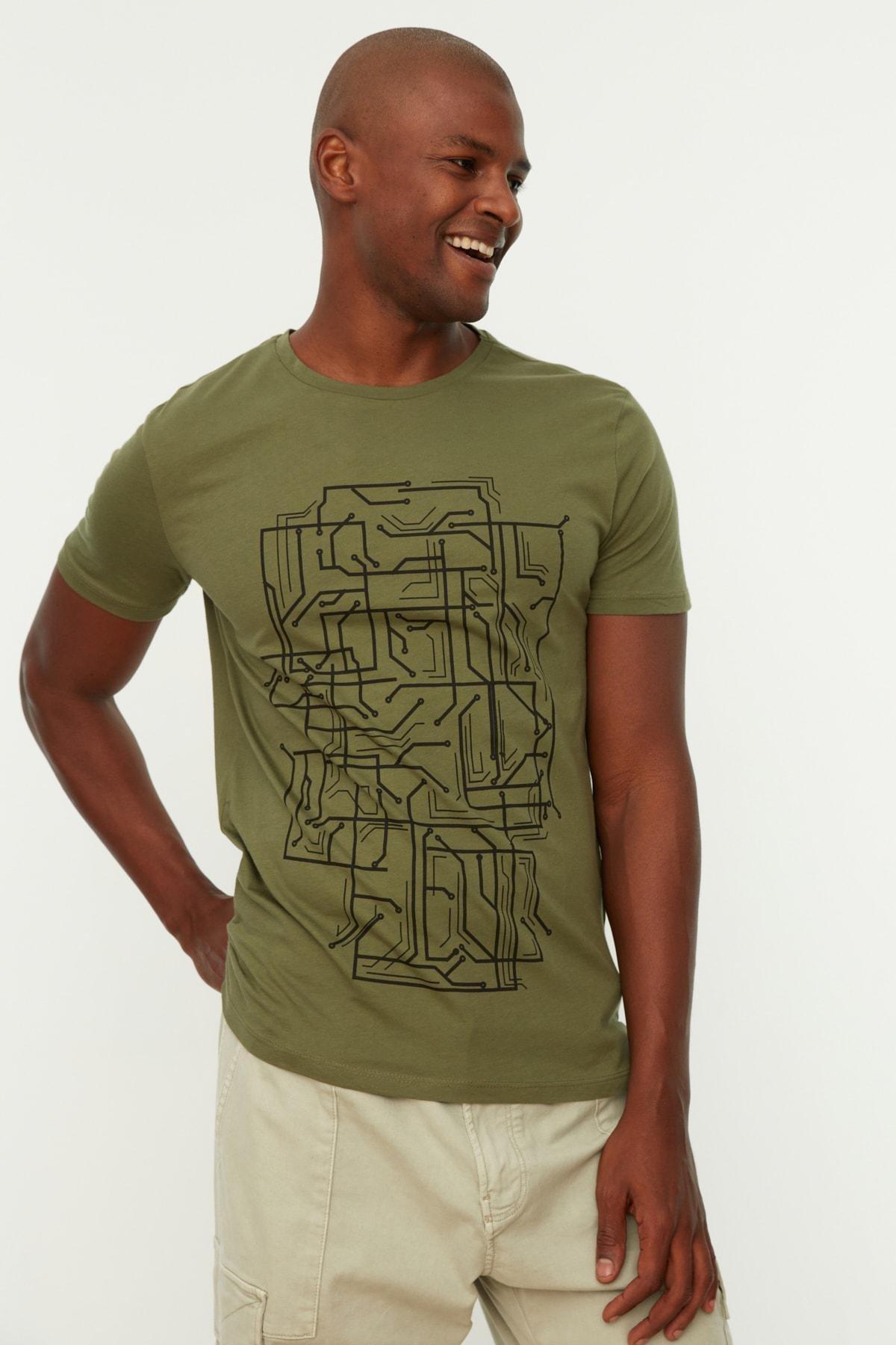 Khaki Slim T-Shirt, , large image number 2