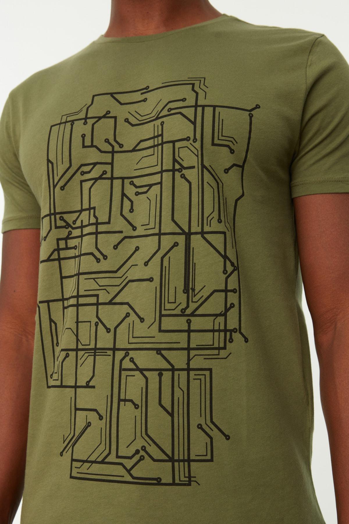 Khaki Slim T-Shirt, , large image number 6