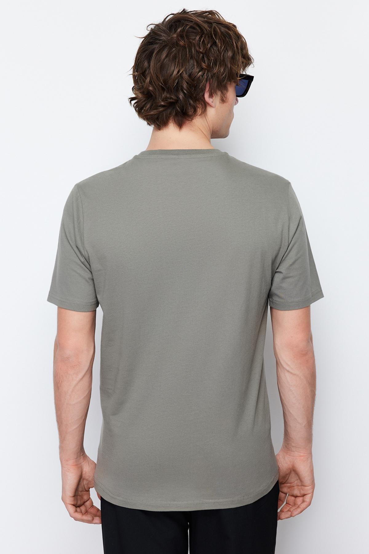 Khaki Slim T-Shirt, , large image number 9