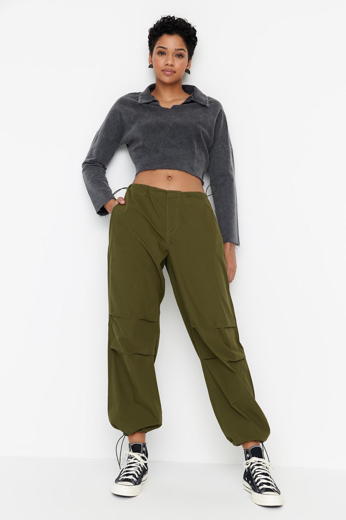 Khaki Relaxed Plus Size Jeans, , large image number 0