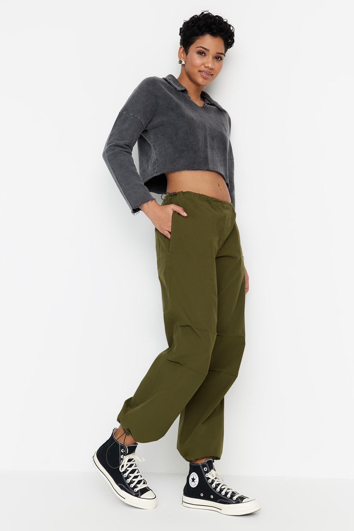 Khaki Relaxed Plus Size Jeans, , large image number 1