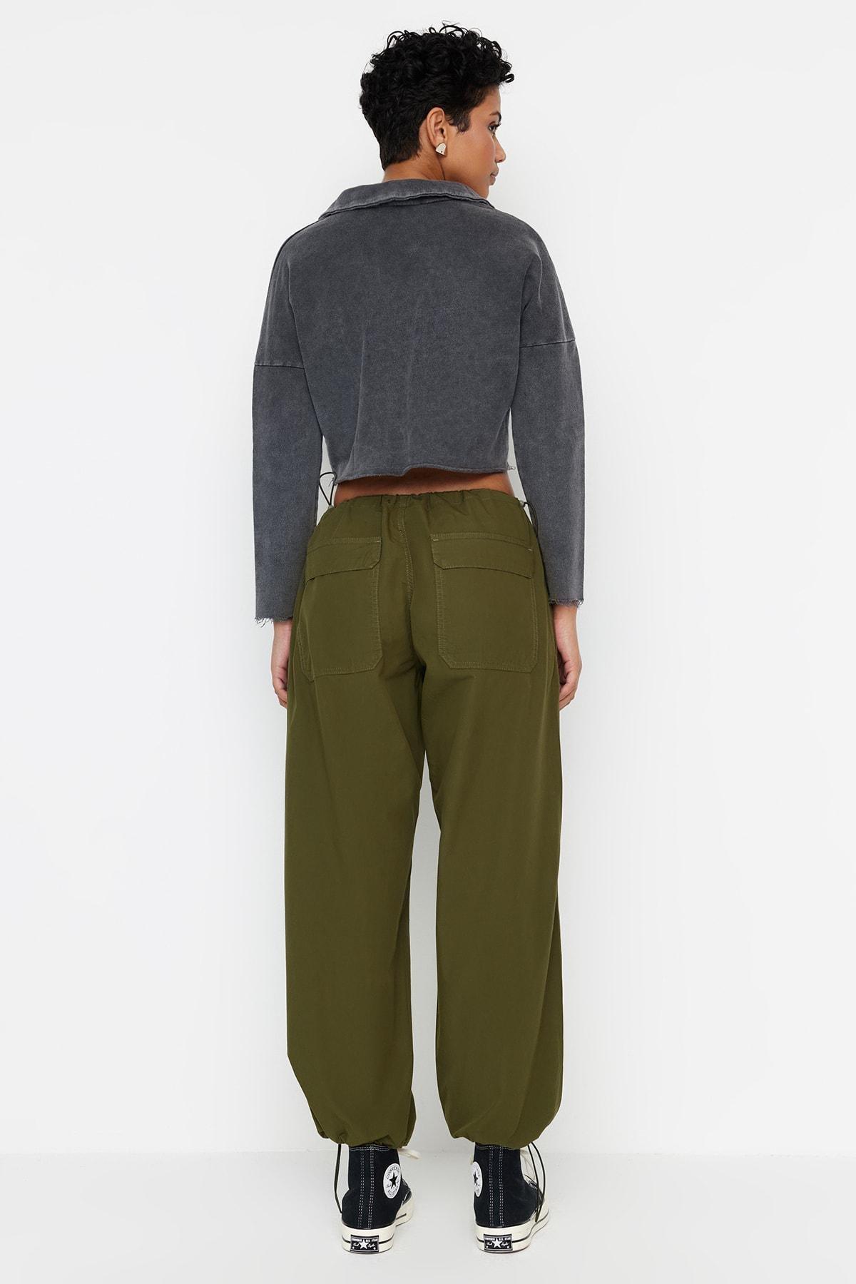 Khaki Relaxed Plus Size Jeans, , large image number 4