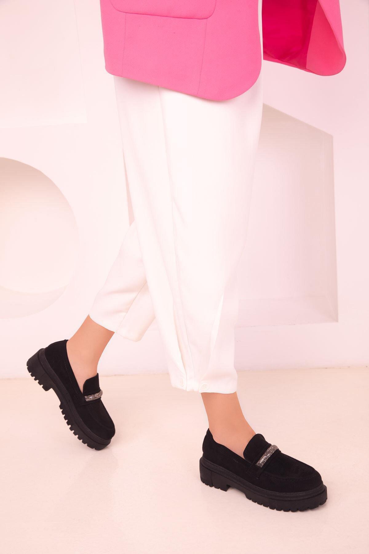 Black Suede Platinum Casual Shoes, , large image number 0