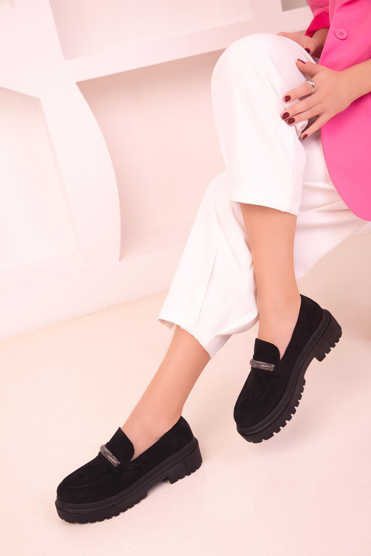 Black Suede Platinum Casual Shoes, , large image number 1