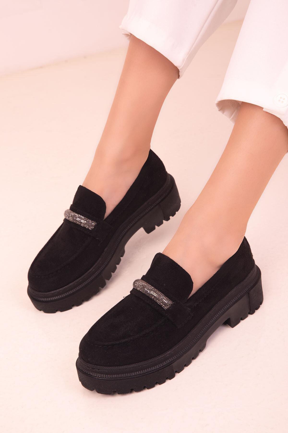 Black Suede Platinum Casual Shoes, , large image number 2