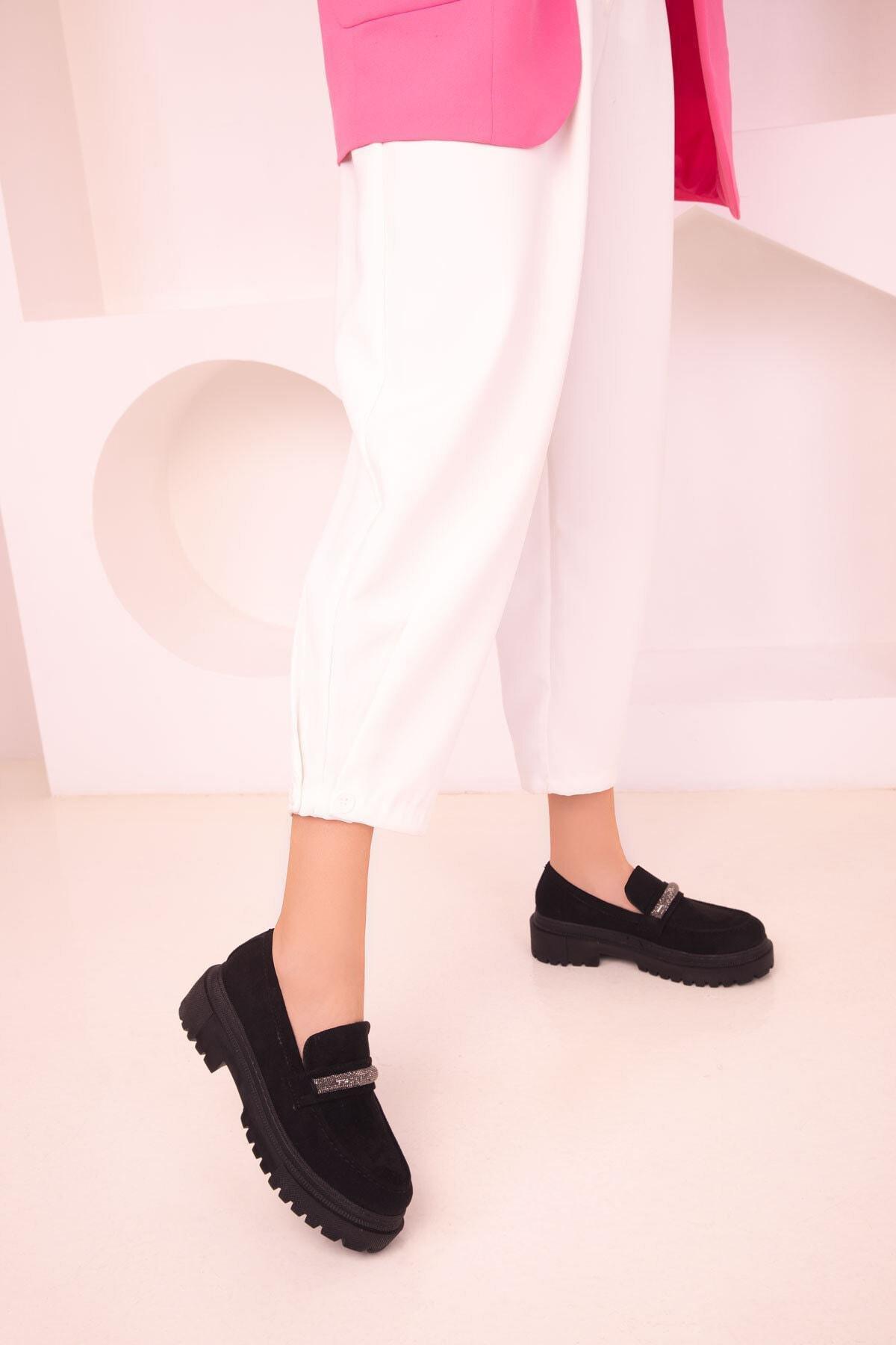 Black Suede Platinum Casual Shoes, C101_2090, large image number 3