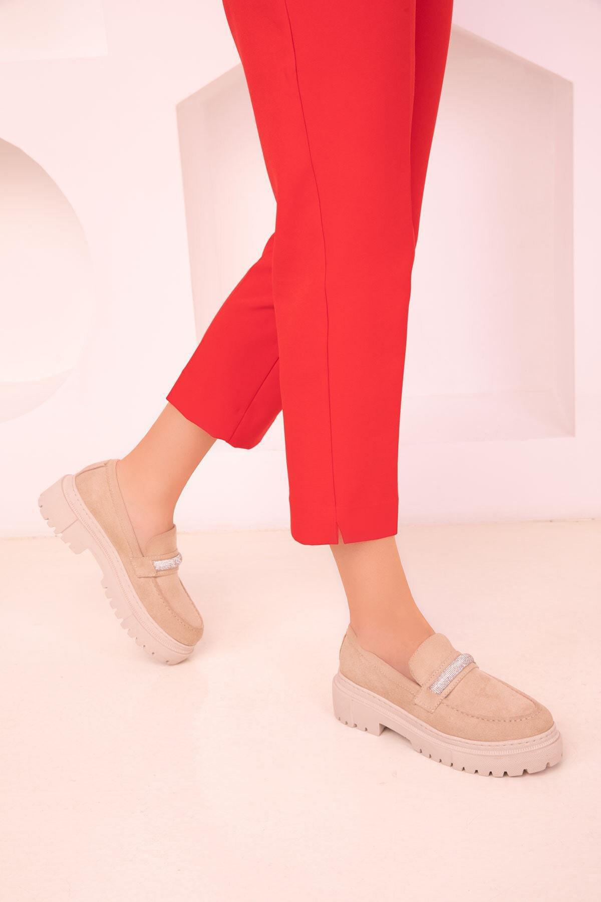 Beige Suede Casual Shoes, C101_3847, large image number 0