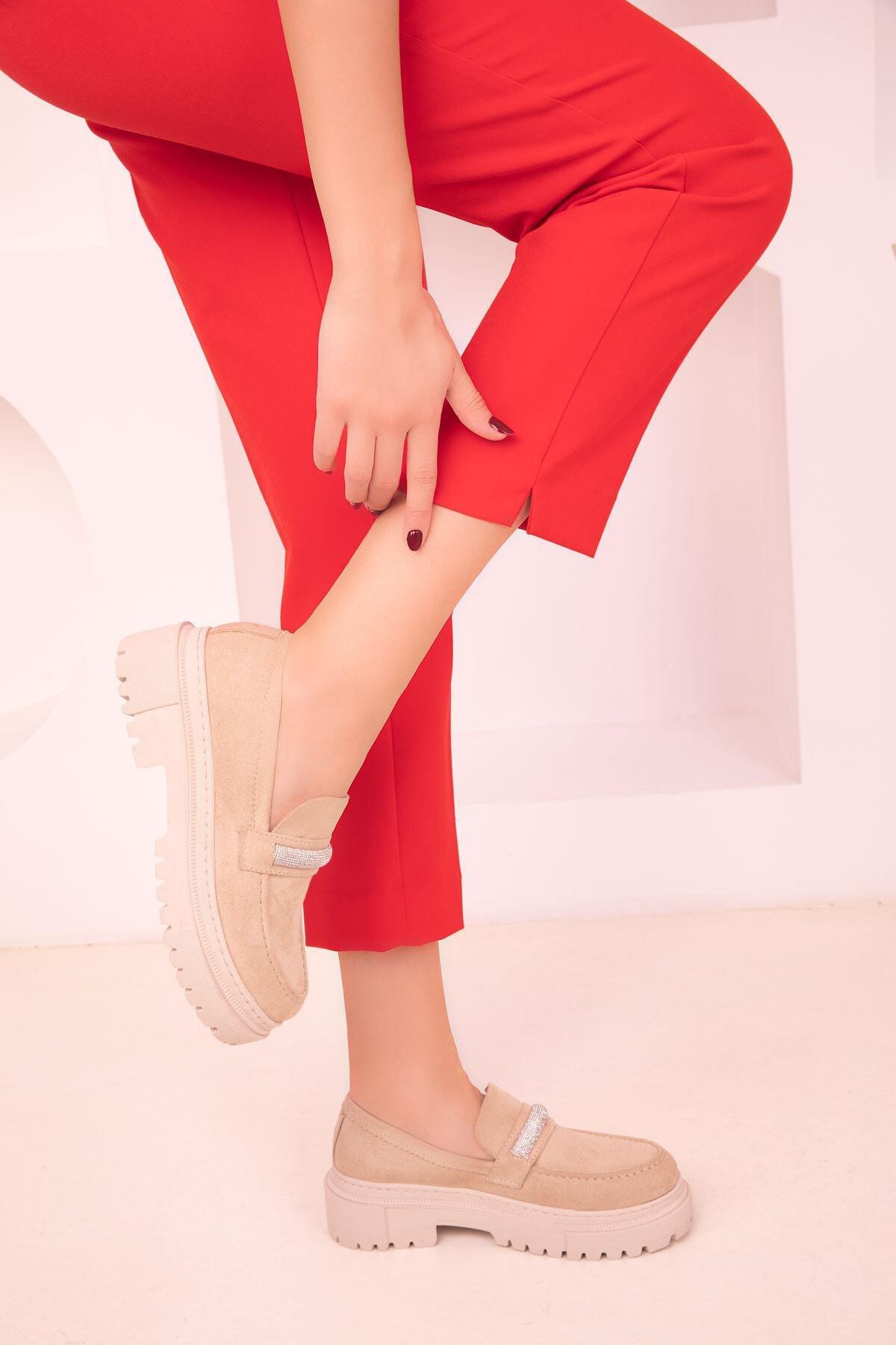 Beige Suede Casual Shoes, C101_3847, large image number 2