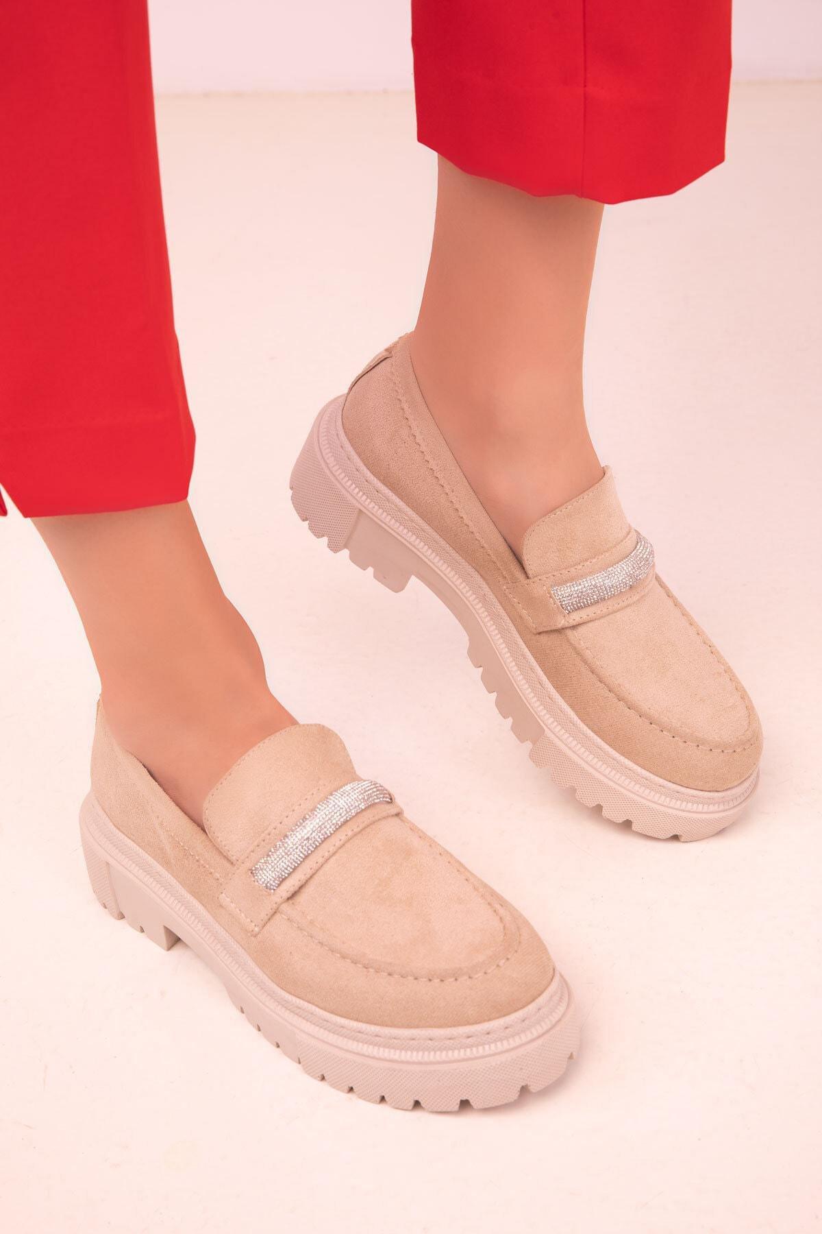 Beige Suede Casual Shoes, C101_3847, large image number 3