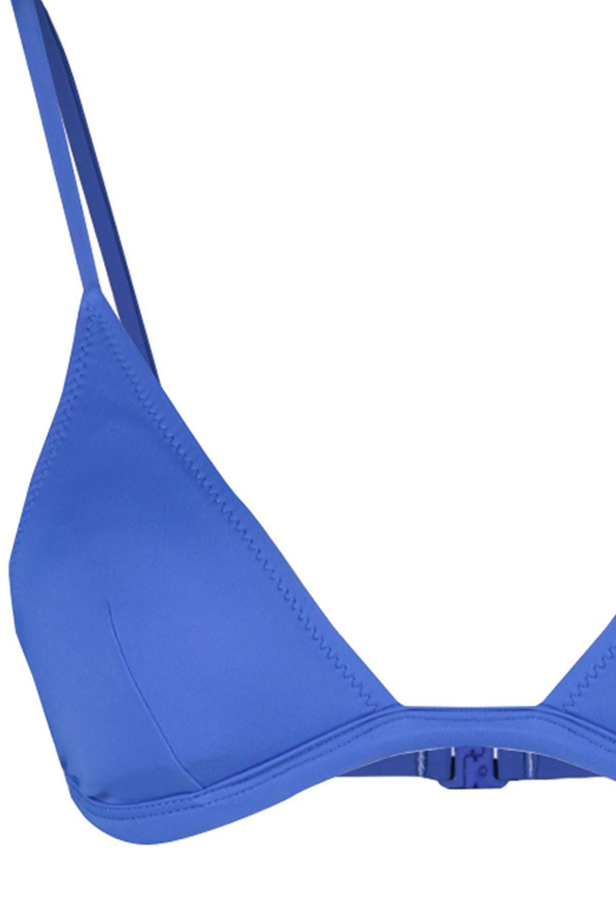 Blue Plain Bikini Top, Blue, large image number 8