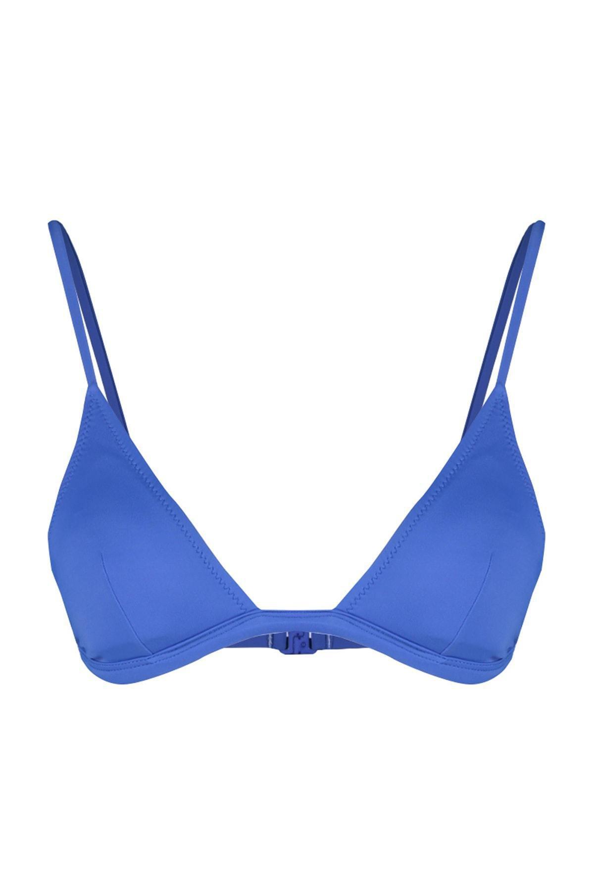 Blue Plain Bikini Top, Blue, large image number 9