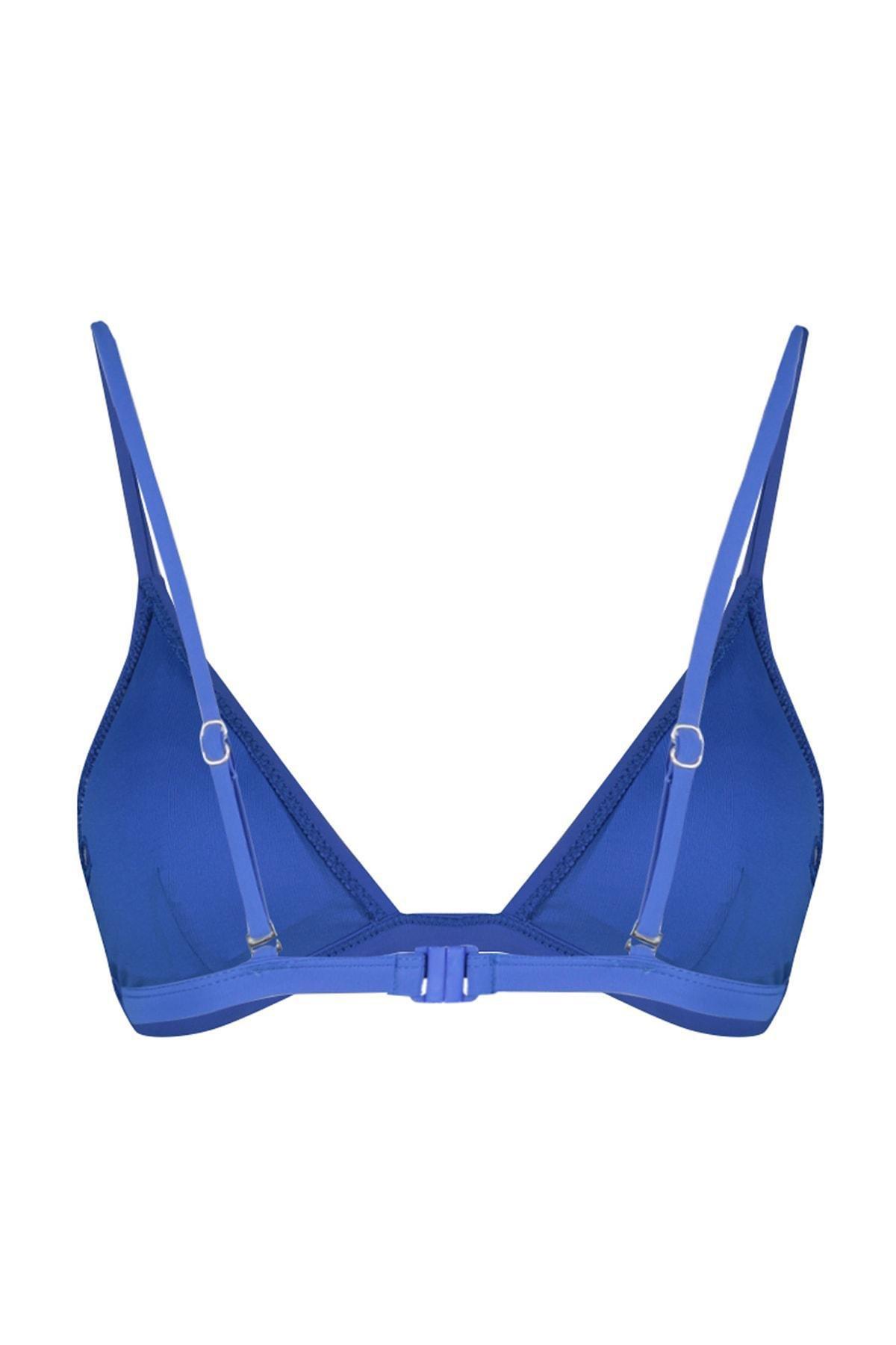 Blue Plain Bikini Top, Blue, large image number 10