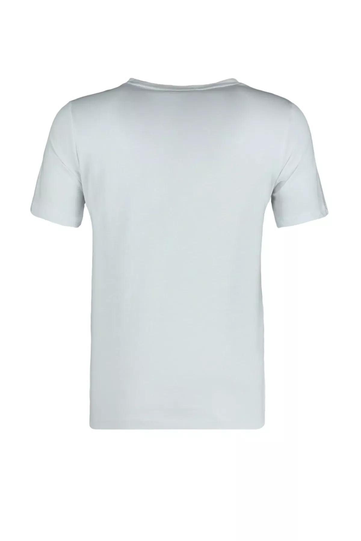 White Crew Neck T-Shirt, White, large image number 6