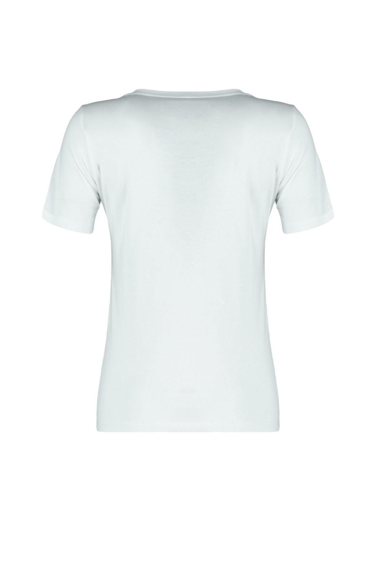 White Crew Neck T-Shirt, , large image number 7