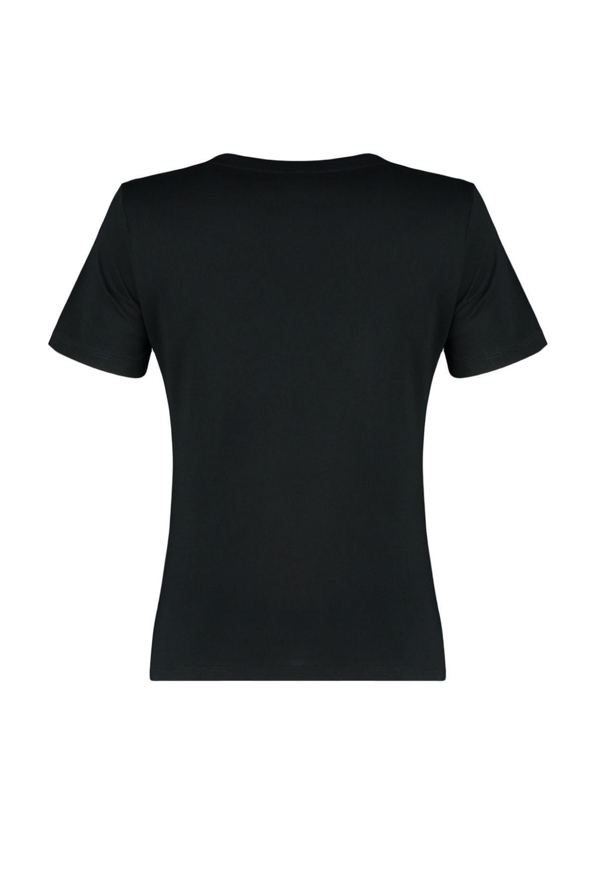 Trendyol - Black Crew Neck T-Shirt