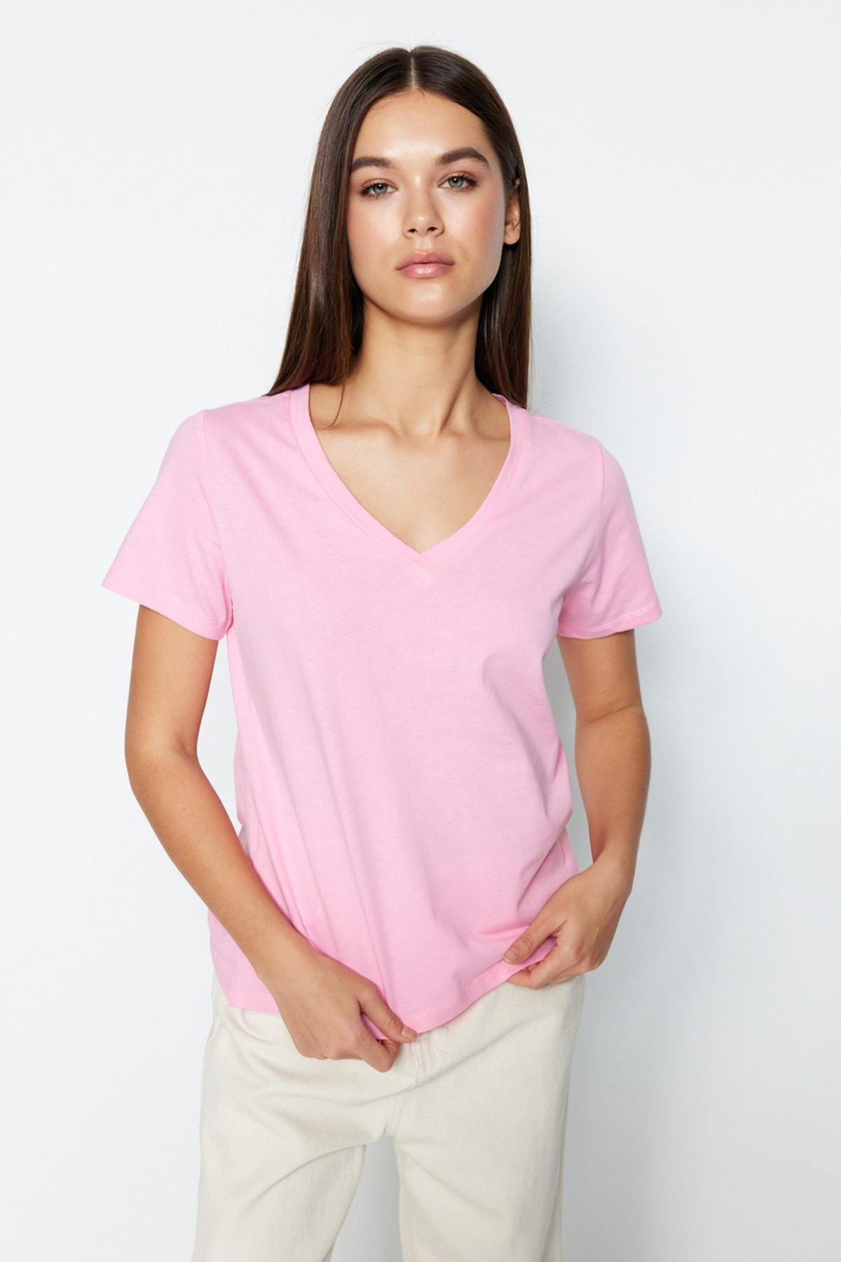 Multicolour V Neck Knitted T-Shirt, Set Of 2, , large image number 4