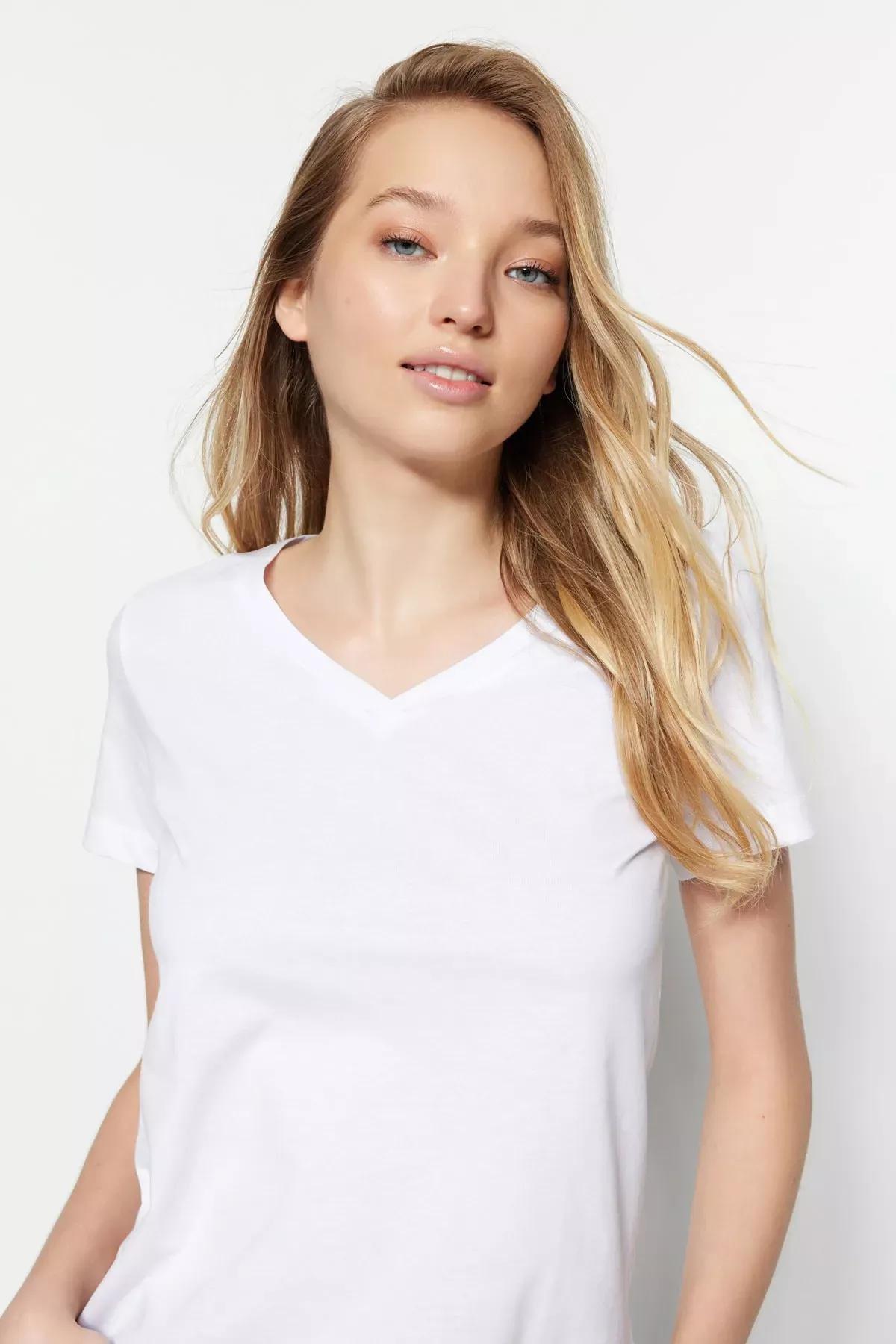 Black V-Neck T-Shirt, Set Of 2, , large image number 2