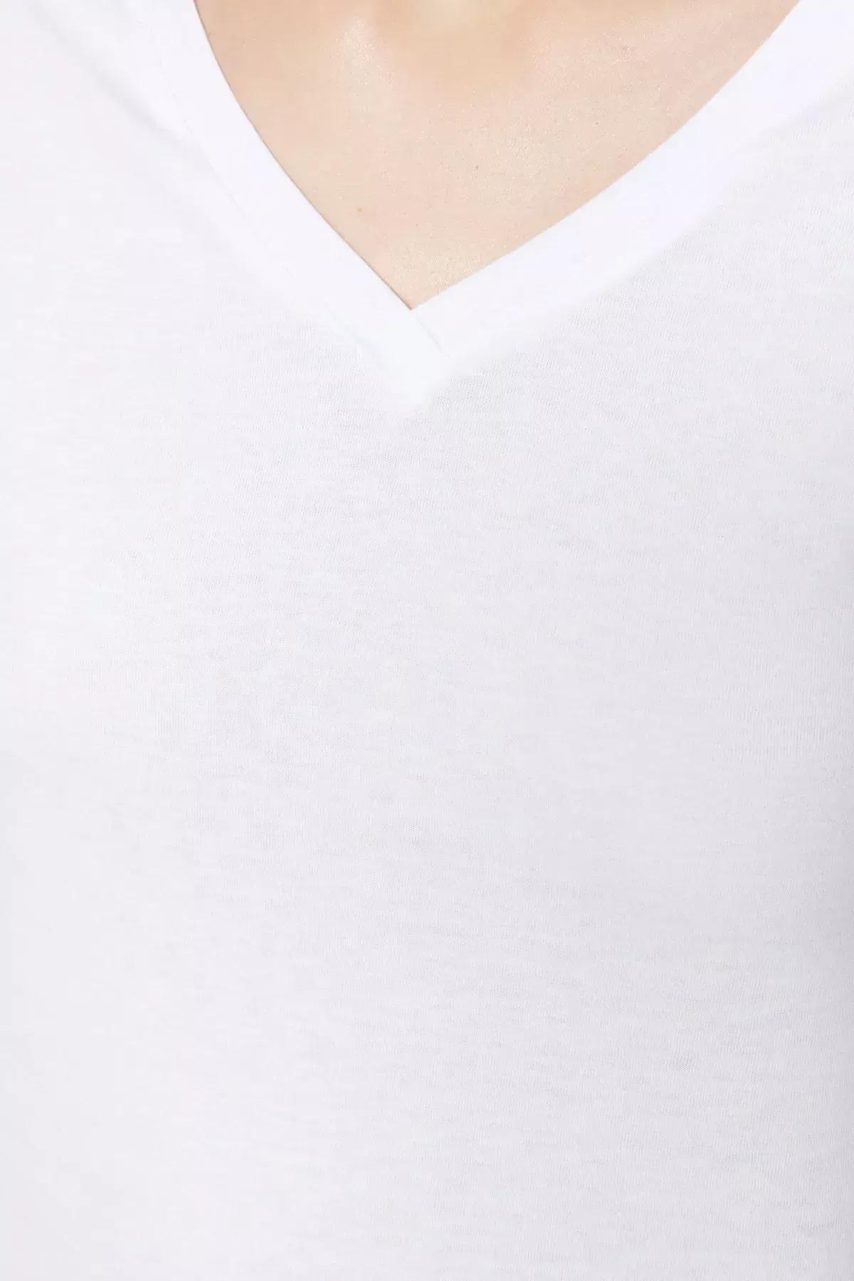 Black V-Neck T-Shirt, Set Of 2, , large image number 4