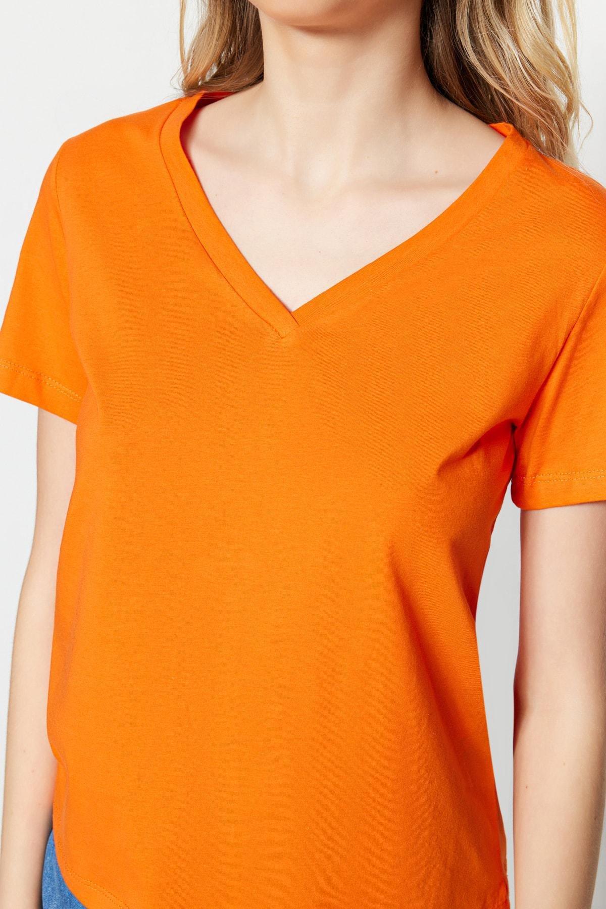 Multicolour V-Neck Knitted T-Shirt, Set Of 2, , large image number 6
