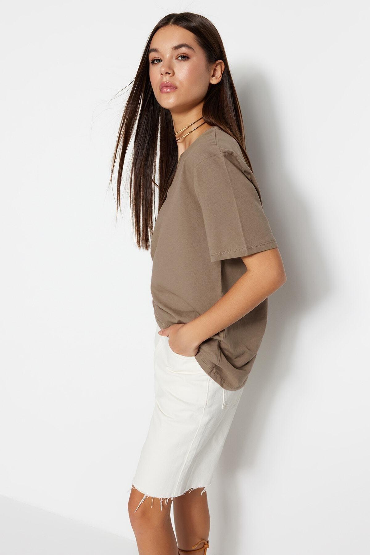 Beige Oversized T-Shirt, , large image number 1