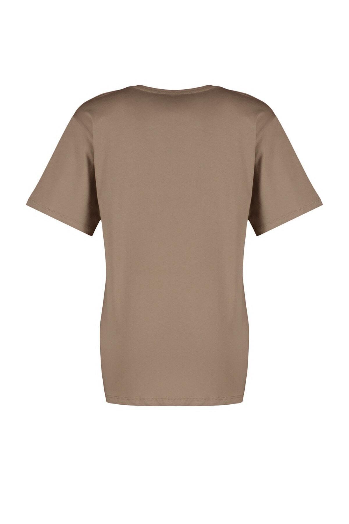 Beige Oversized T-Shirt, , large image number 6