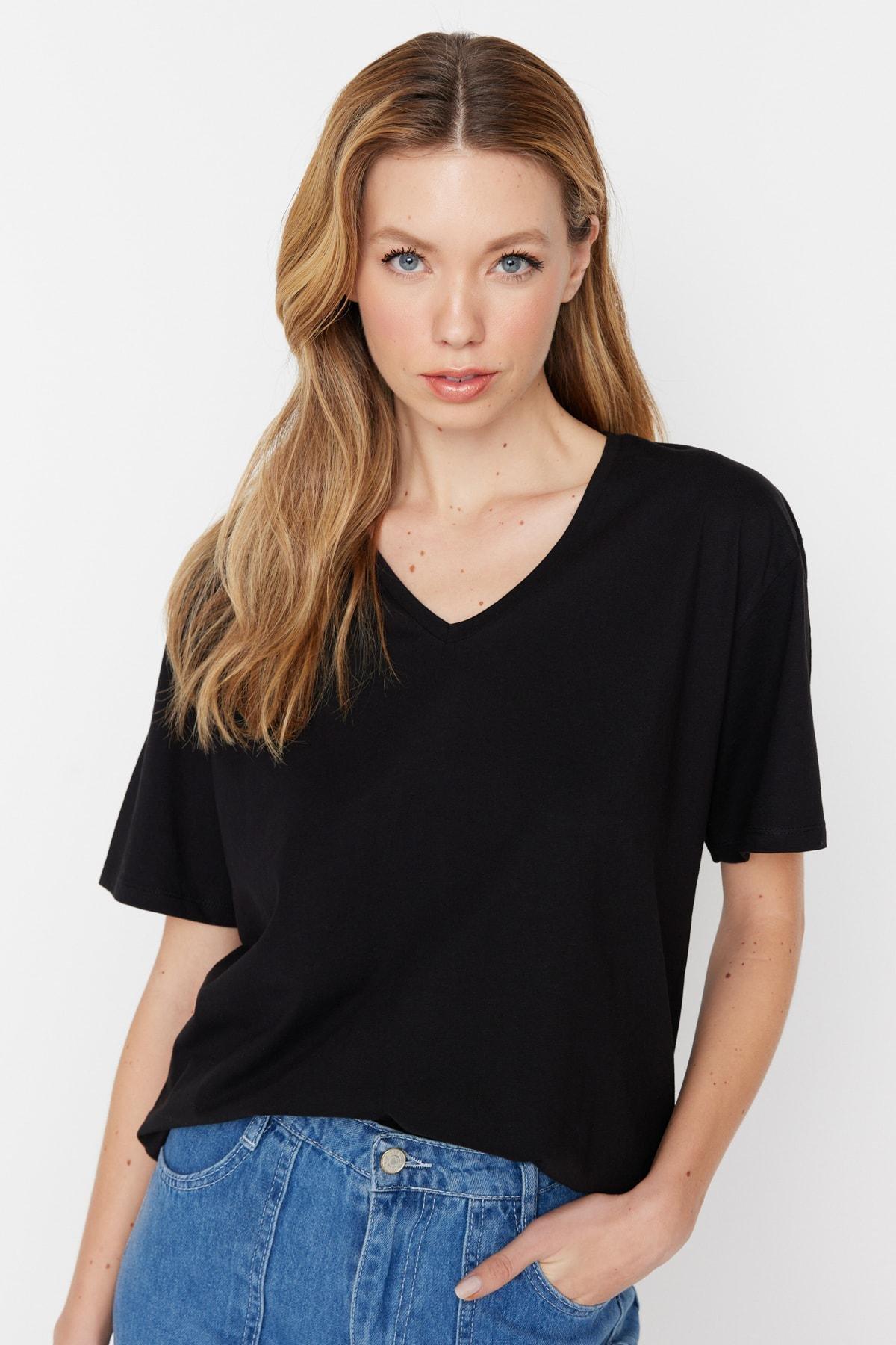 Black Oversized T-Shirt, , large image number 0