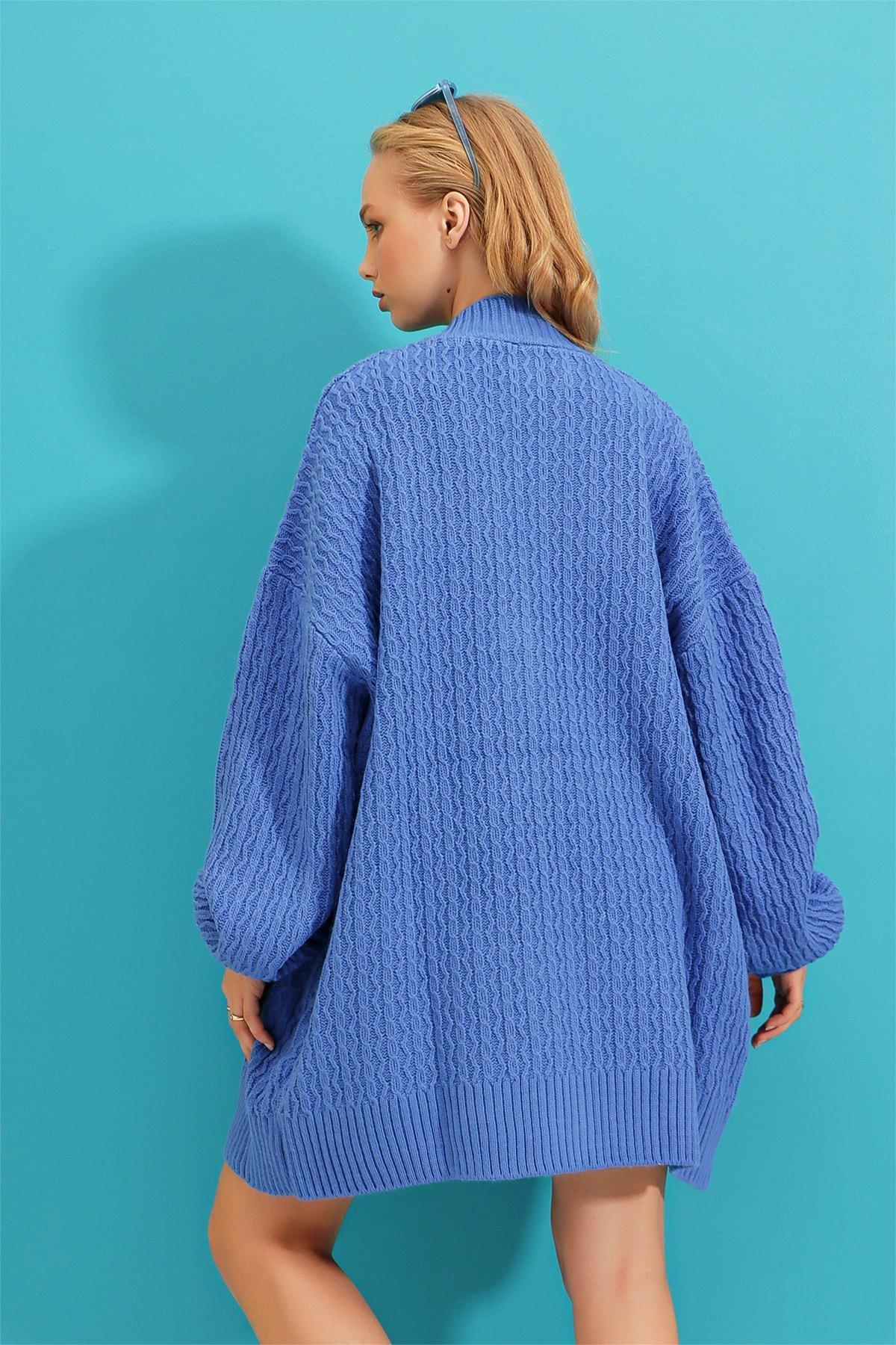Blue Scoop Neck Oversize Co-Ord Sets, , large image number 3