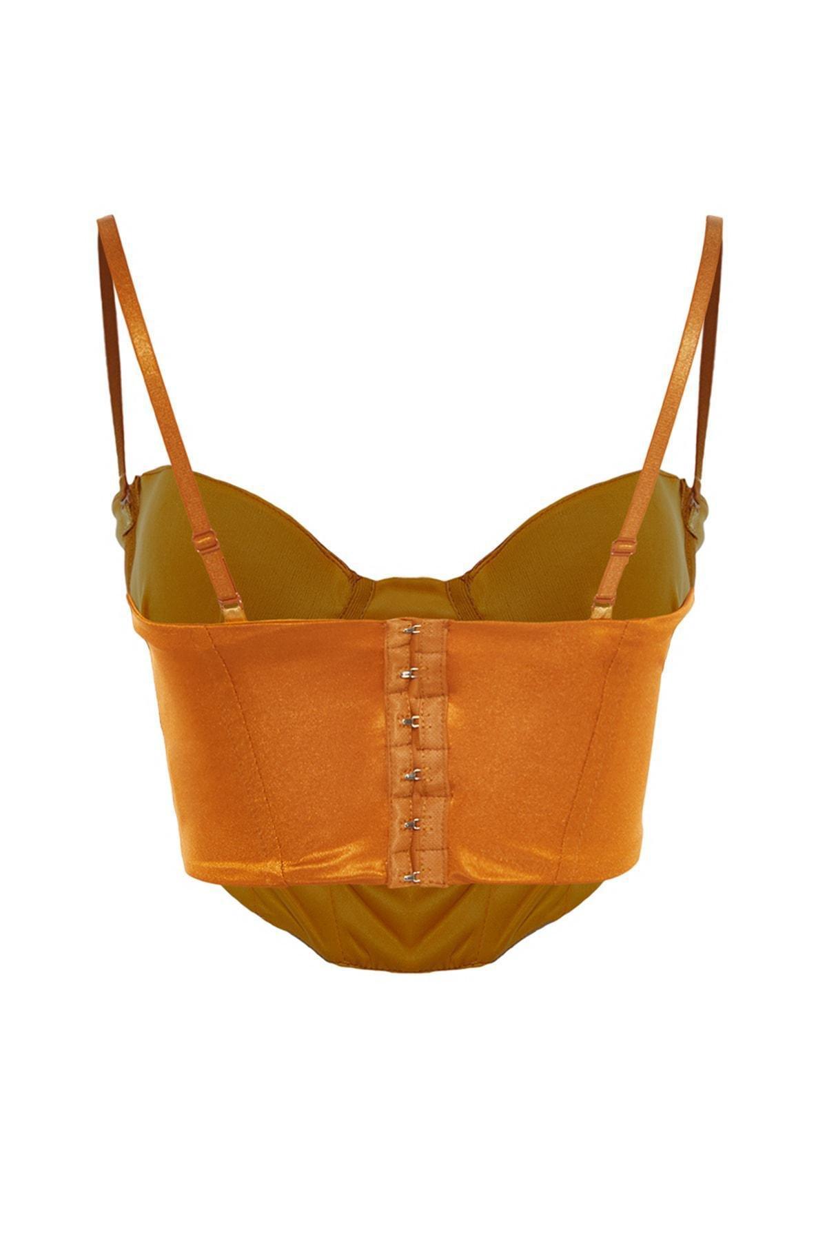 Brown Plain Crop Top, , large image number 7
