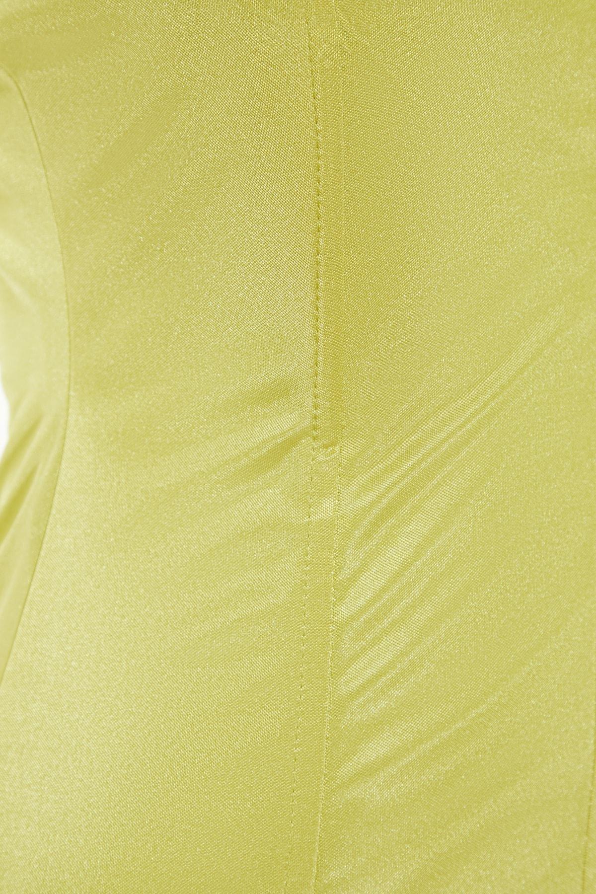 Green Satin Look Dress, , large image number 6