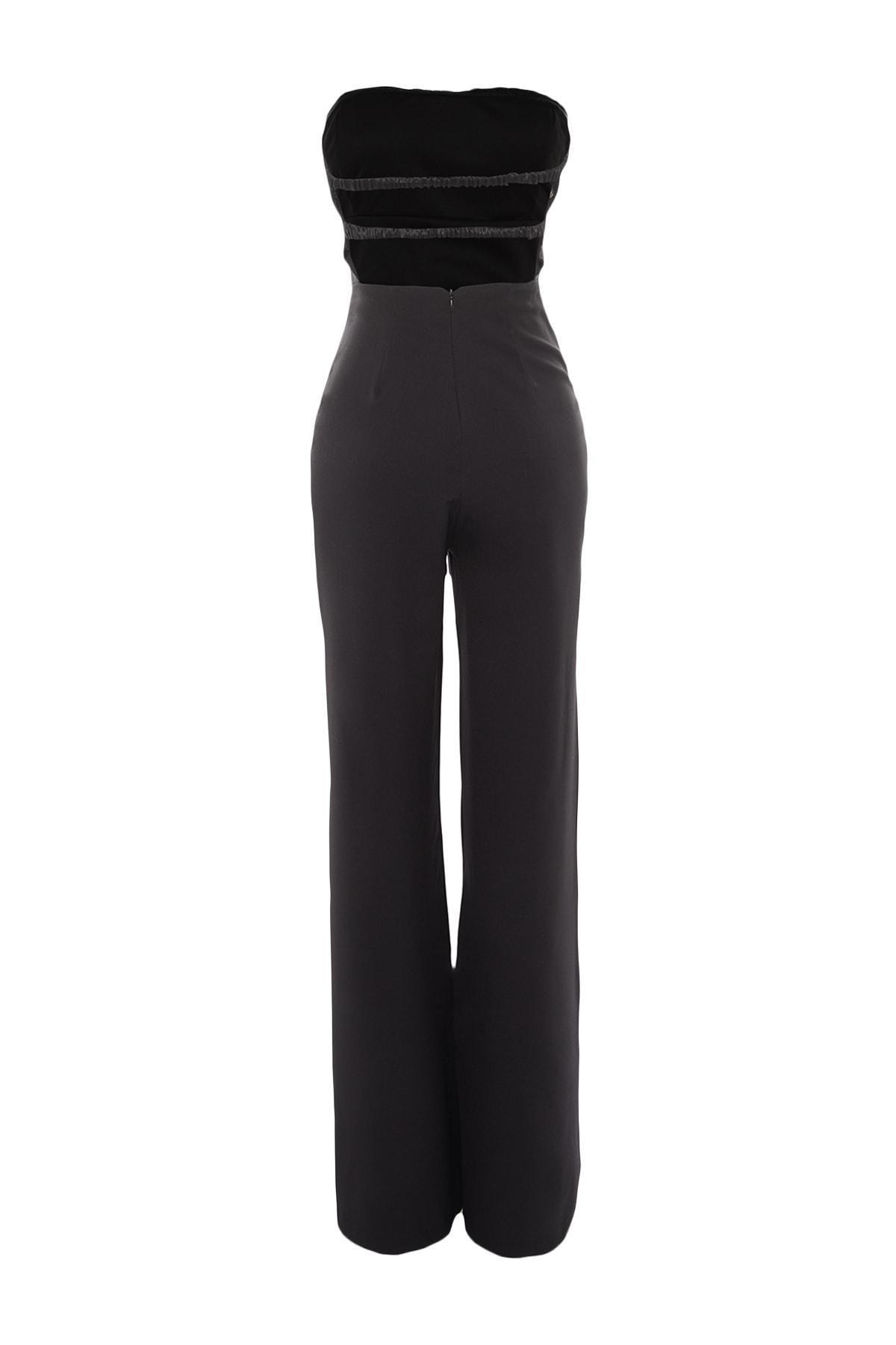 Trendyol - Black Back Detailed Jumpsuit