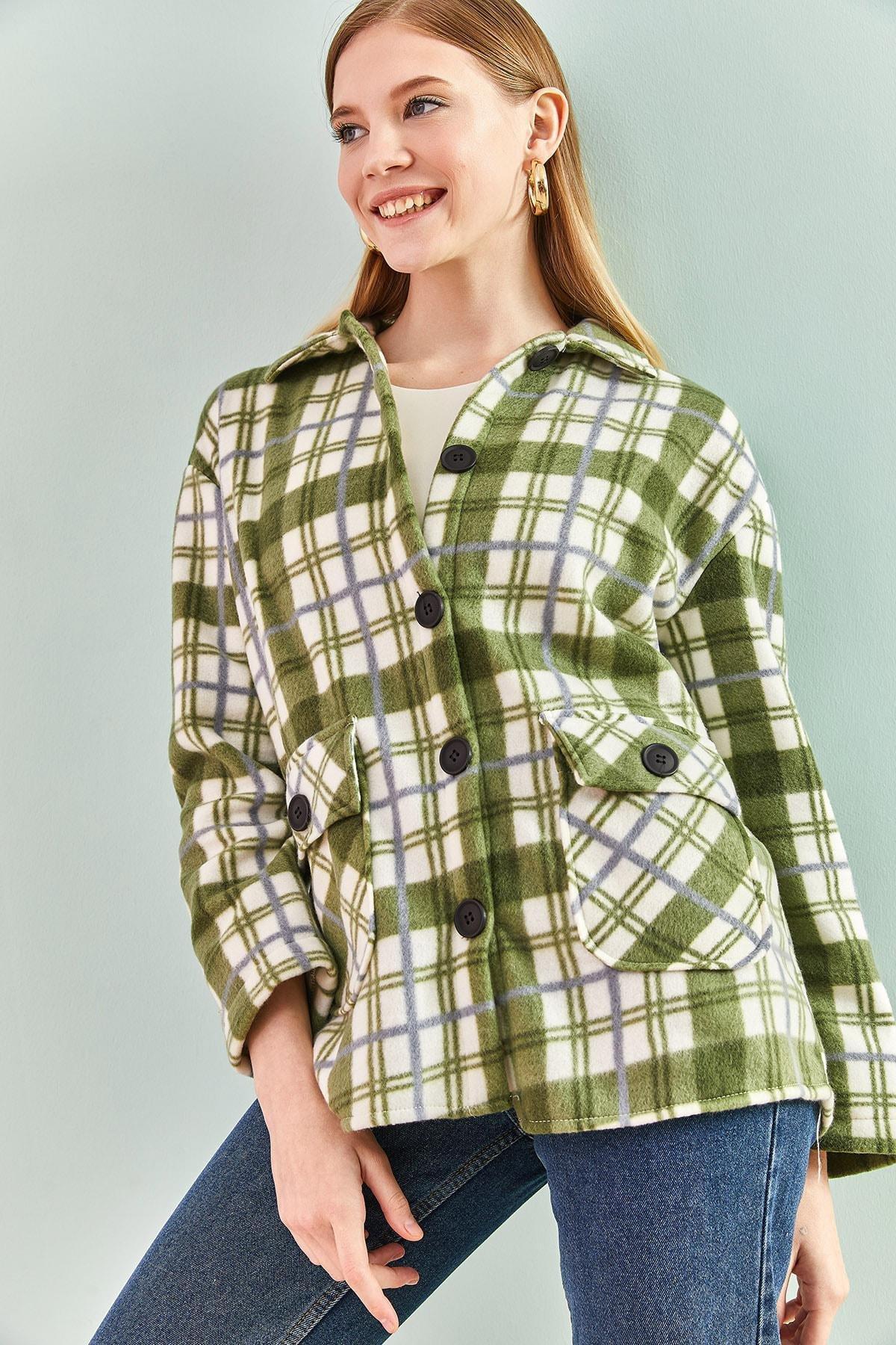 Green Checkered Shirt, Green, large image number 1