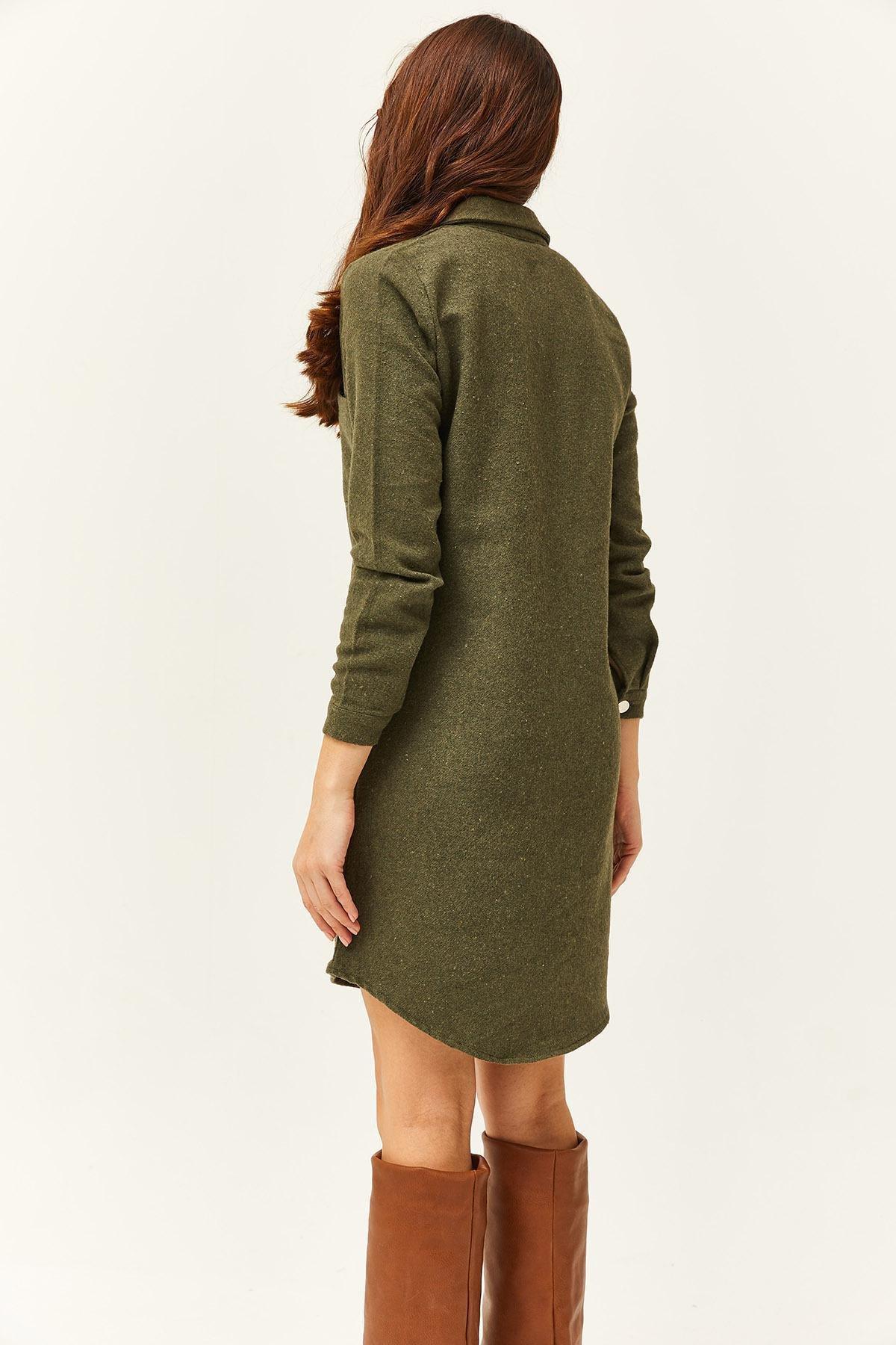 Khaki Cachet Shirt Dress, , large image number 4