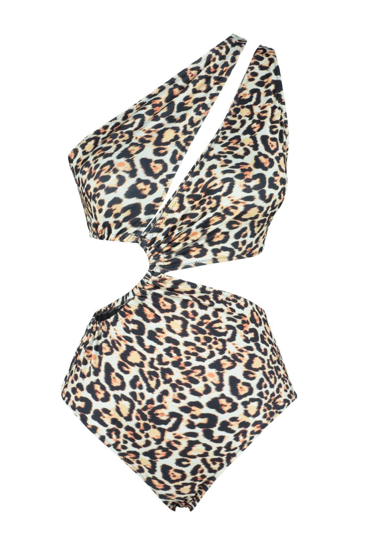 Trendyol - Multicolour Animal Print Swimsuit