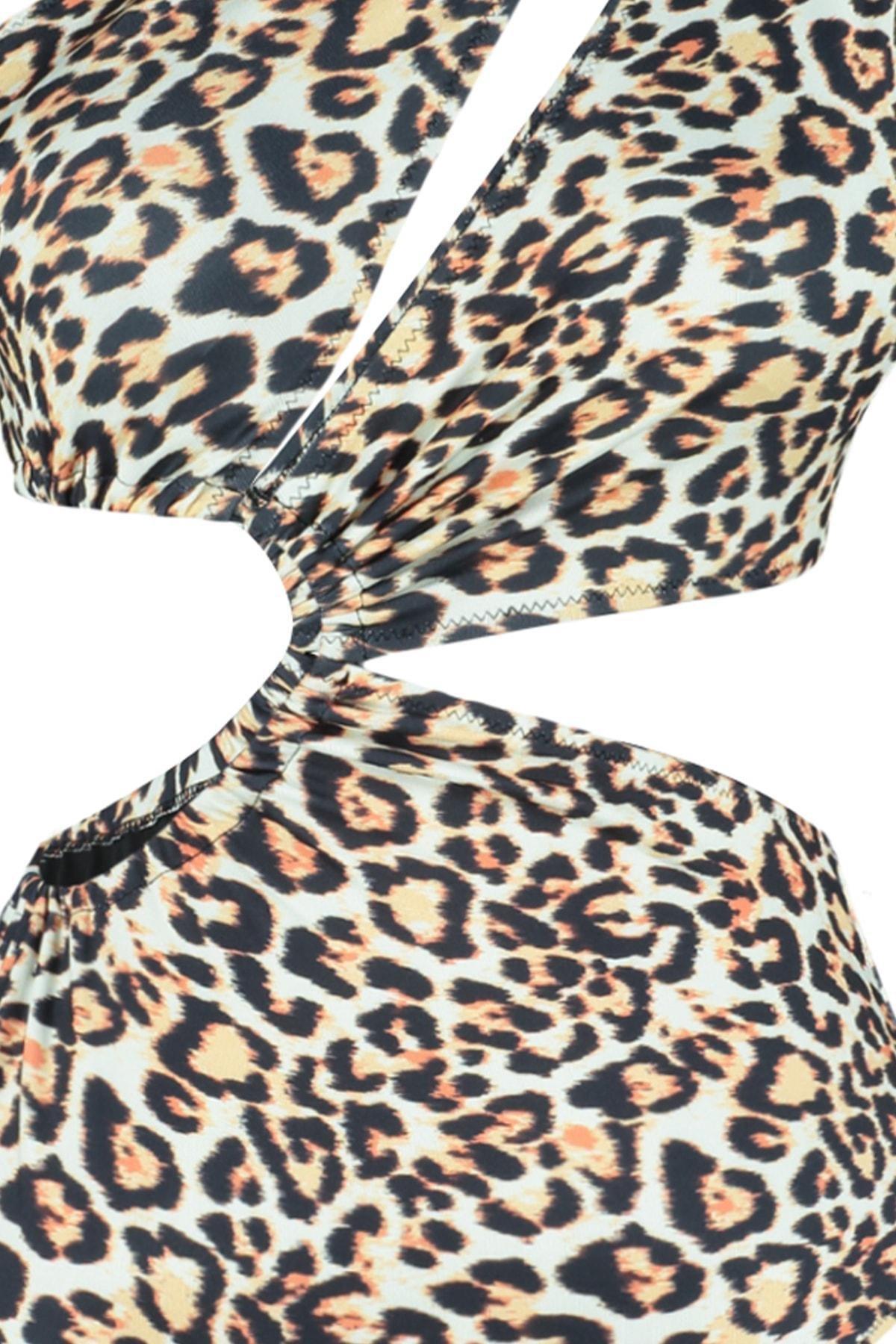 Multicolour Animal Print Swimsuit, , large image number 7