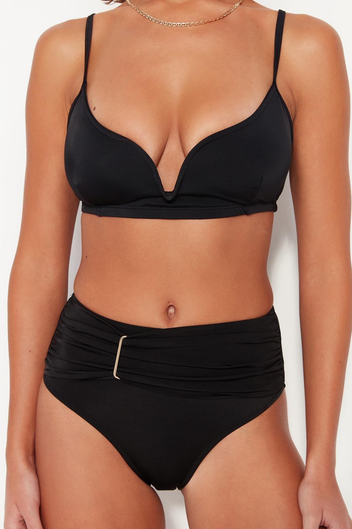 Black Wire Bikini Top, Black, large image number 1