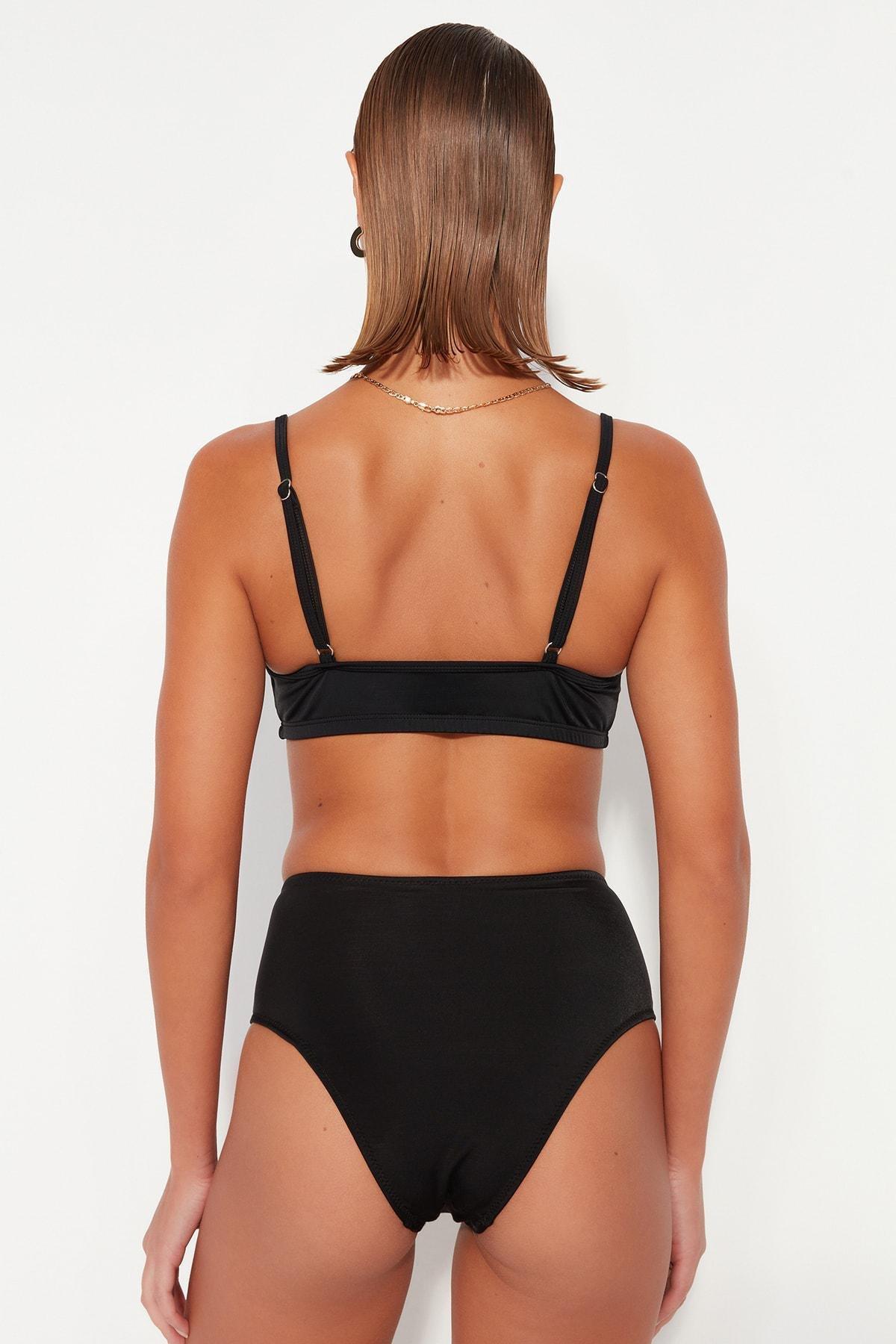 Black Wire Bikini Top, Black, large image number 4