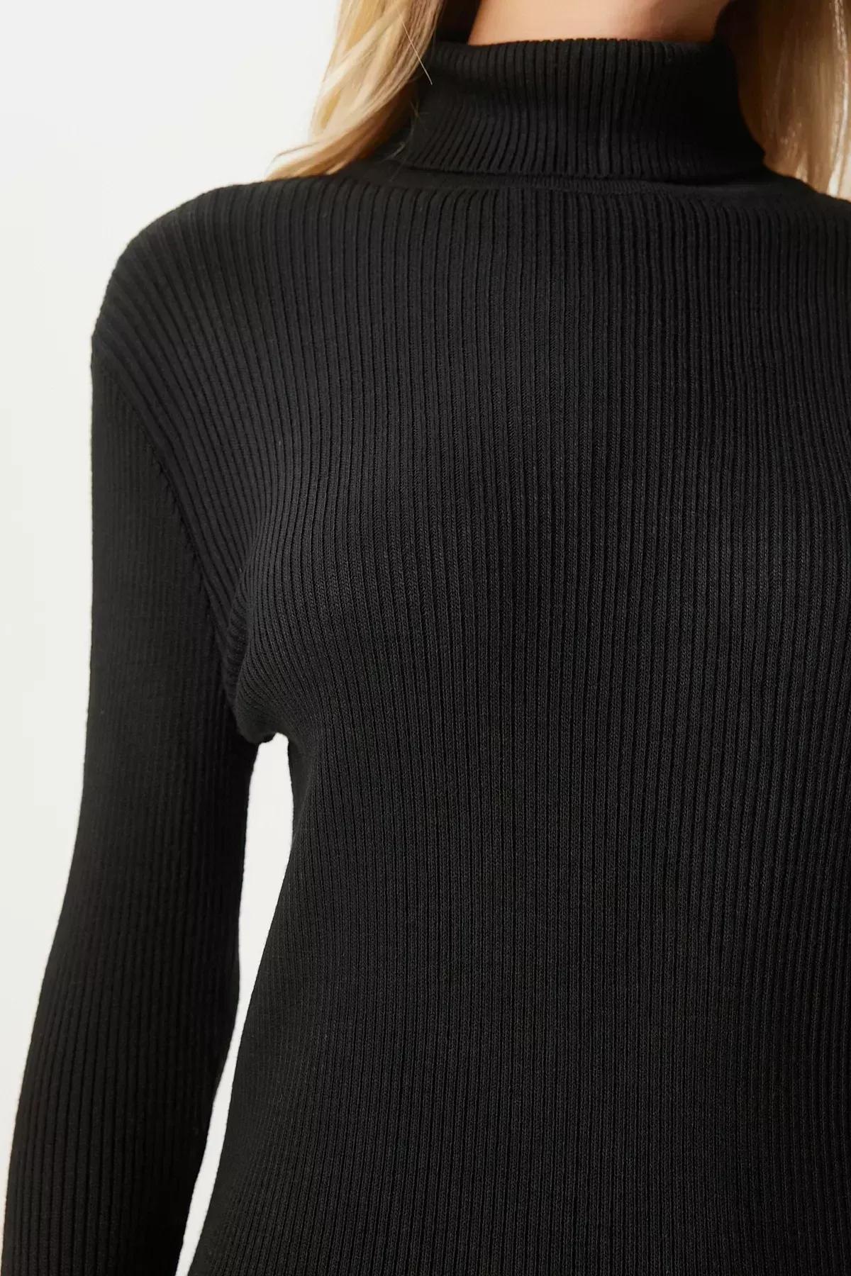 Black Pullover Dress, BLACK, large image number 4