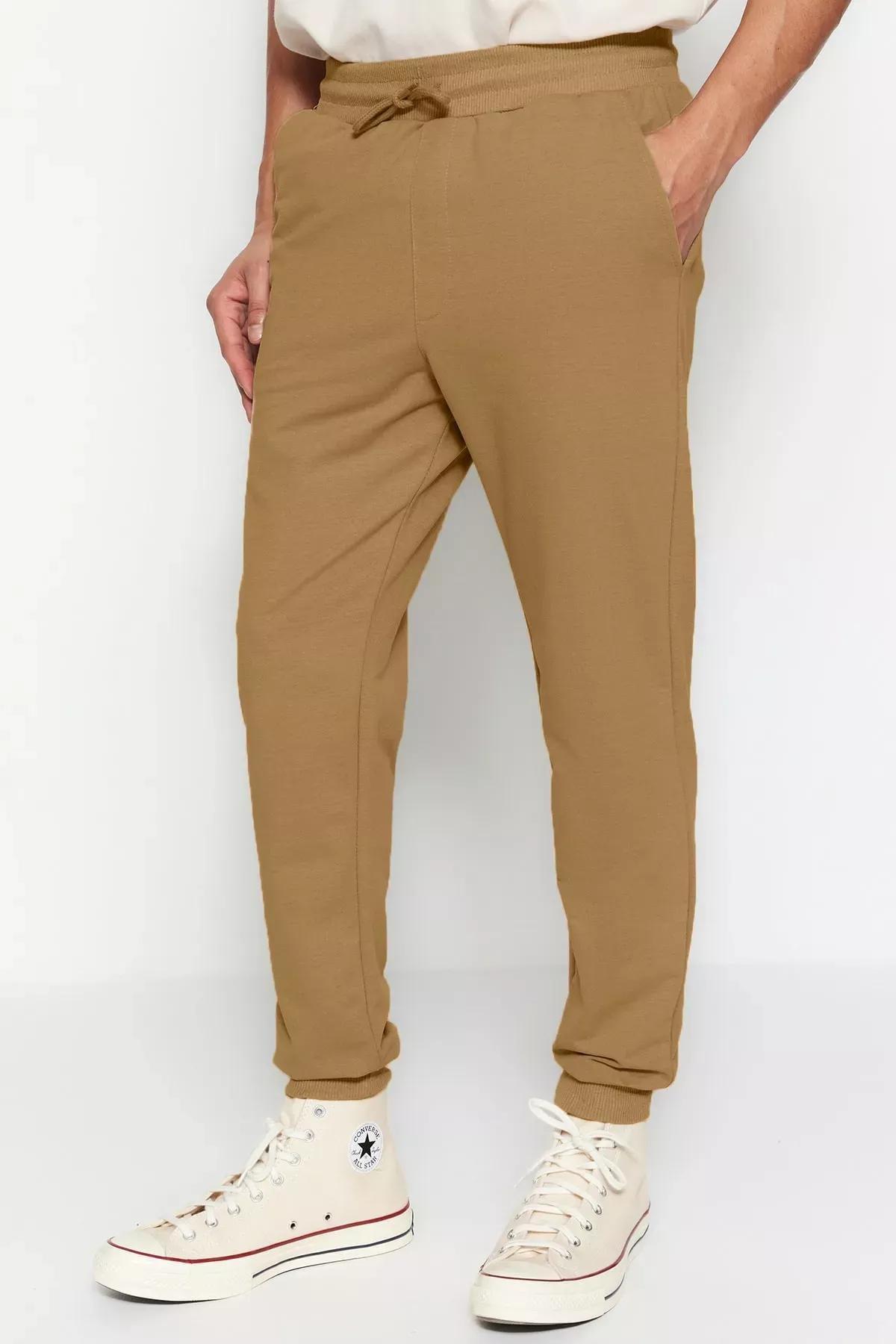 Grey Basic Elastic Leg Jogger Sweatpants, , large image number 4