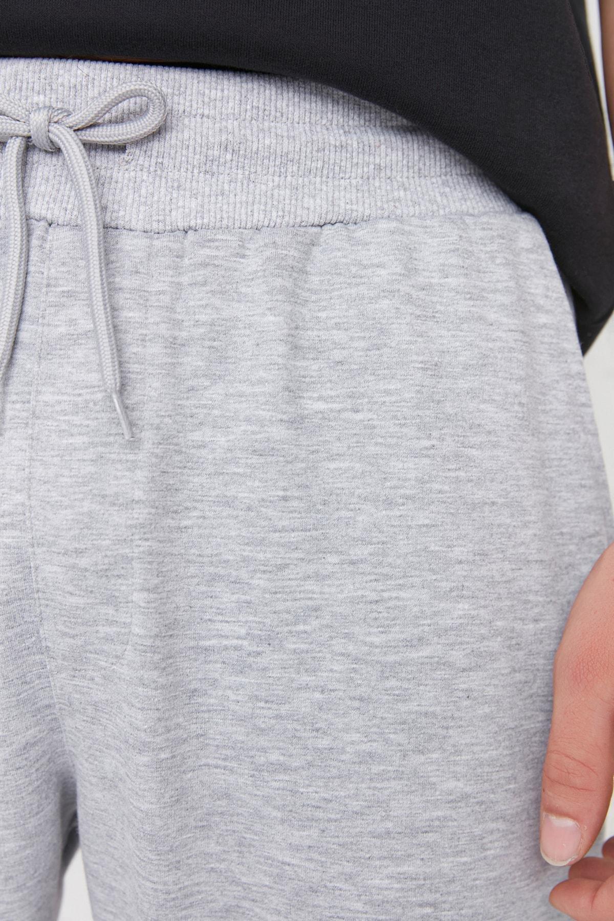 Grey Basic Elastic Leg Jogger Sweatpants, , large image number 11