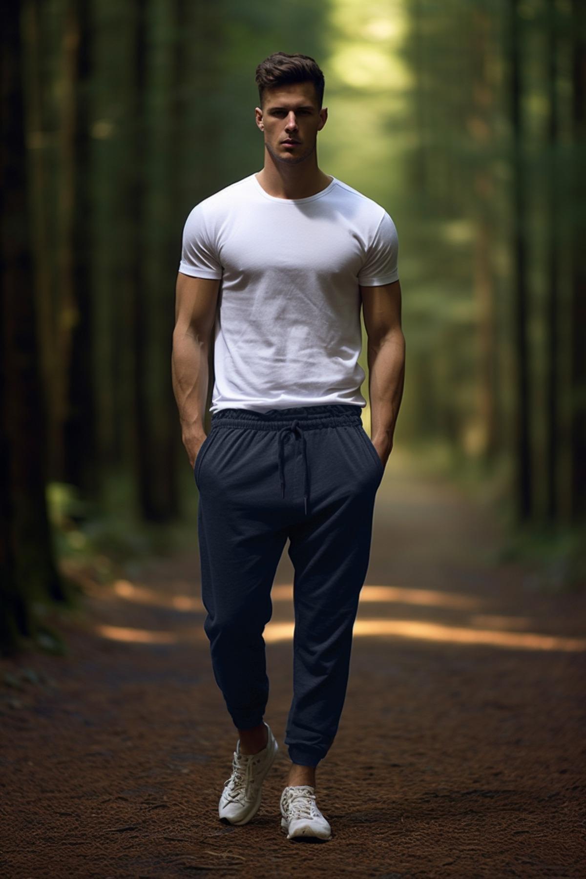 Navy Joggers Sweatpants, , large image number 0