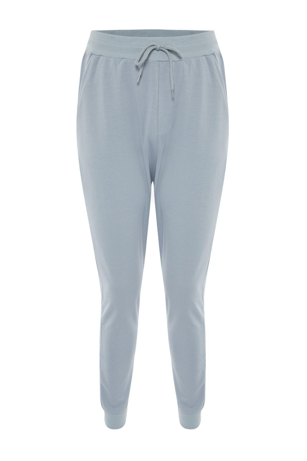 Blue Joggers Mid Waist Sweatpants, , large image number 7