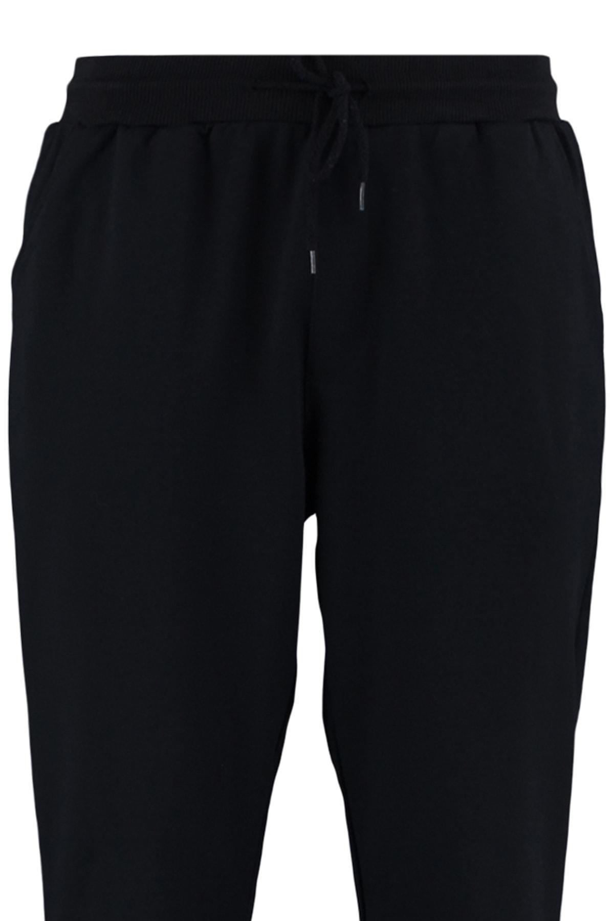 Black Mid Waist Joggers Sweatpants, , large image number 6