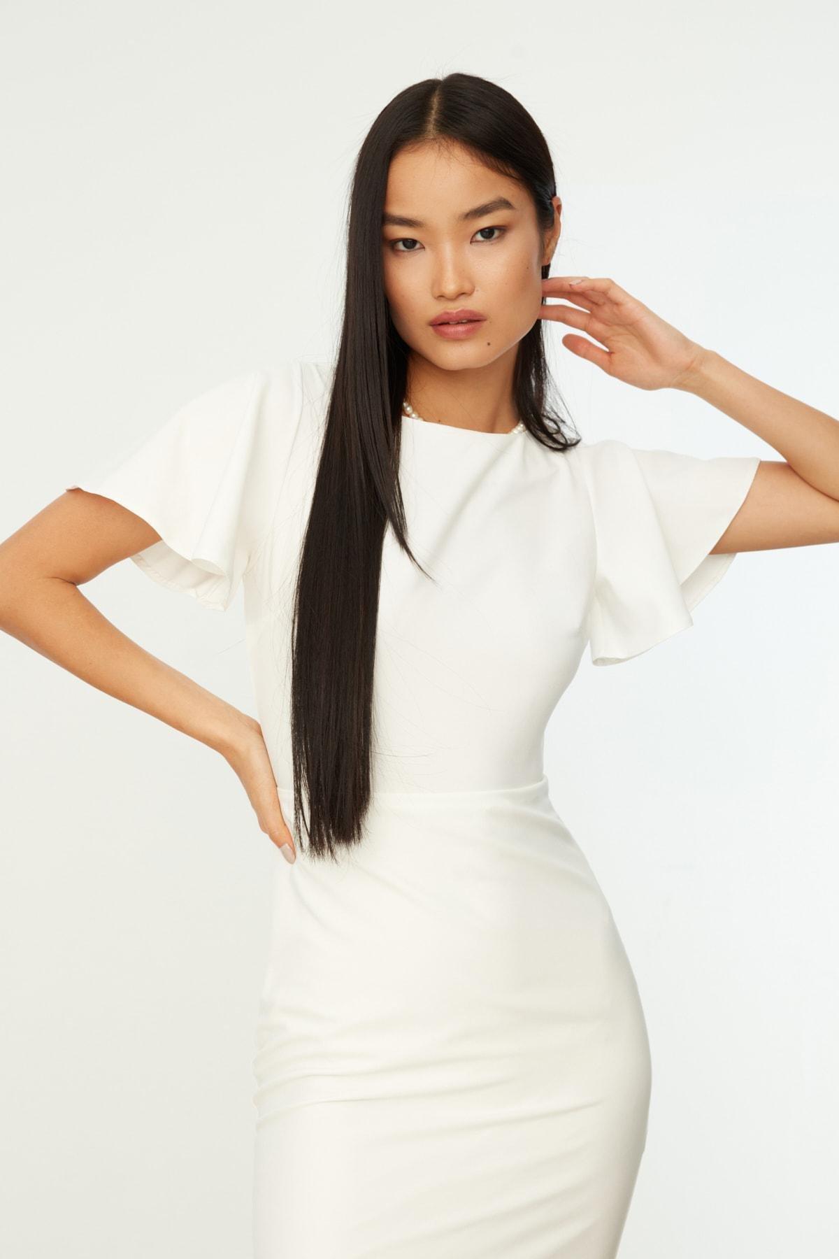 White A-Line Dress, , large image number 4