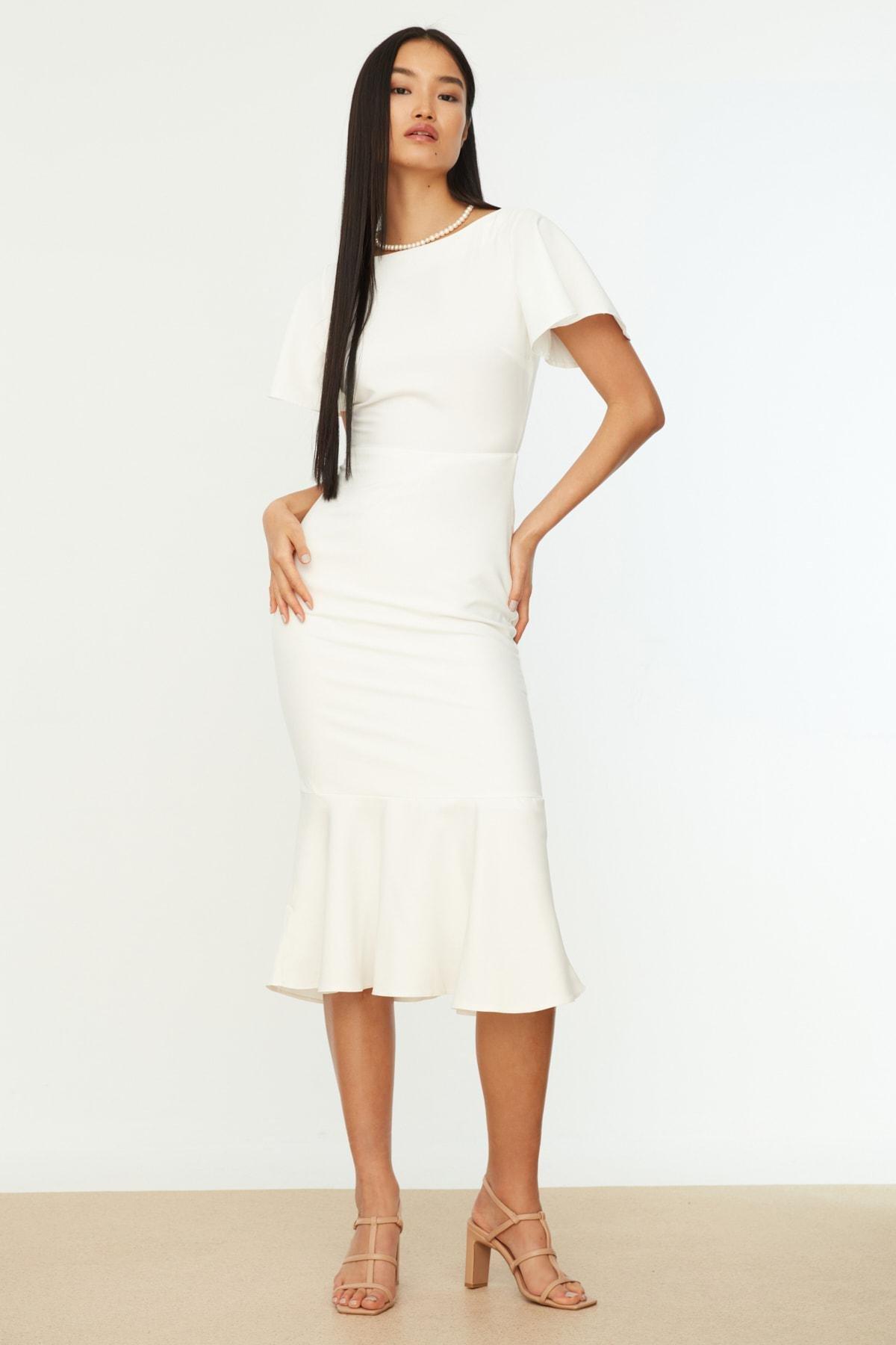 White A-Line Dress, , large image number 5
