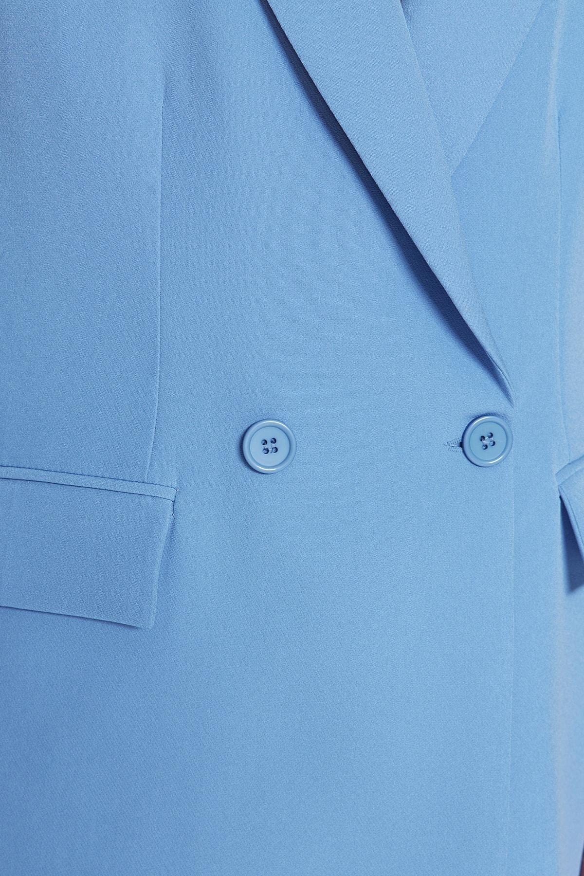 Blue Regular Blazer, DARK BLUE, large image number 4